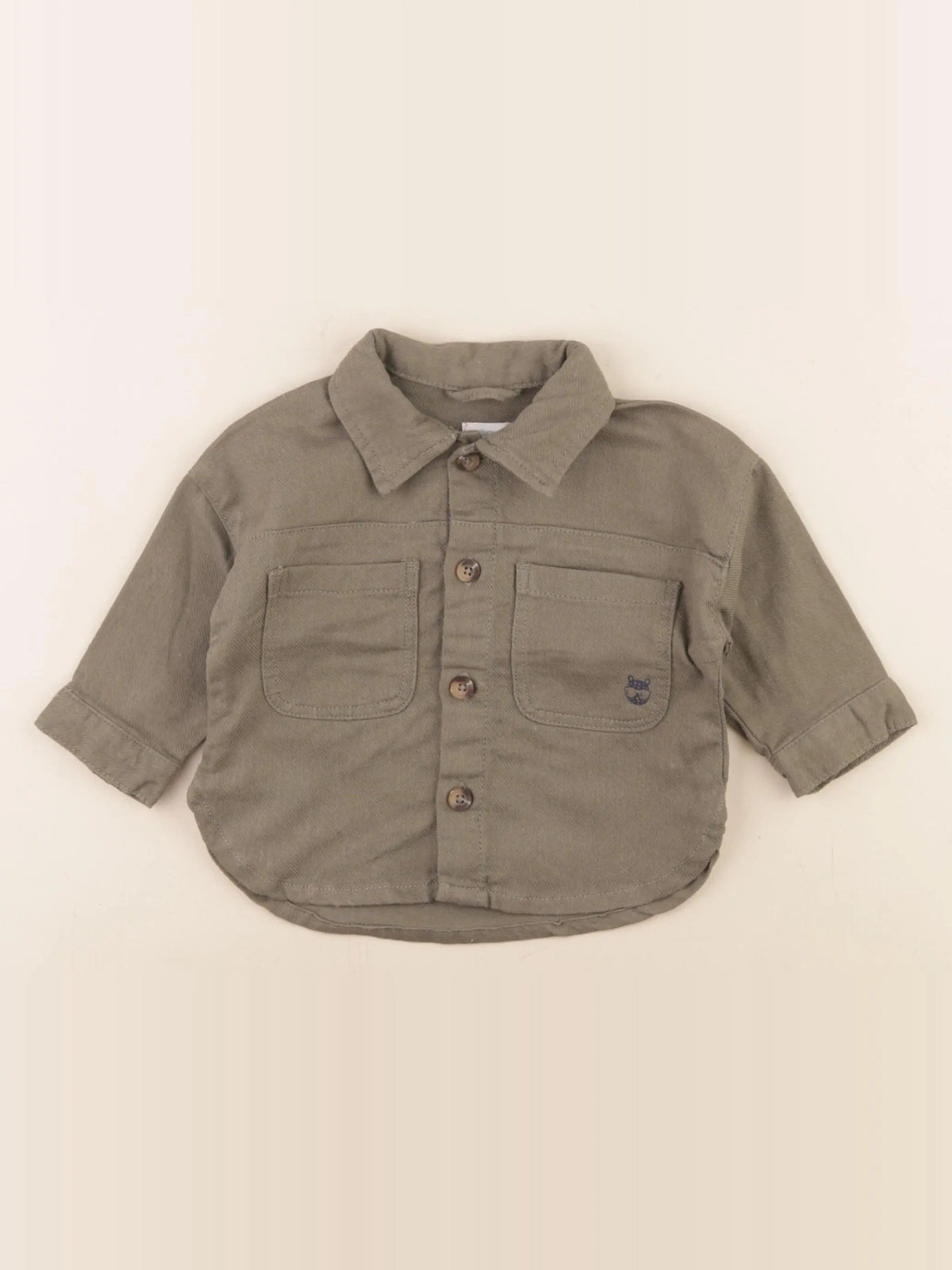 Vertbaudet - chemise vert - 6 mois