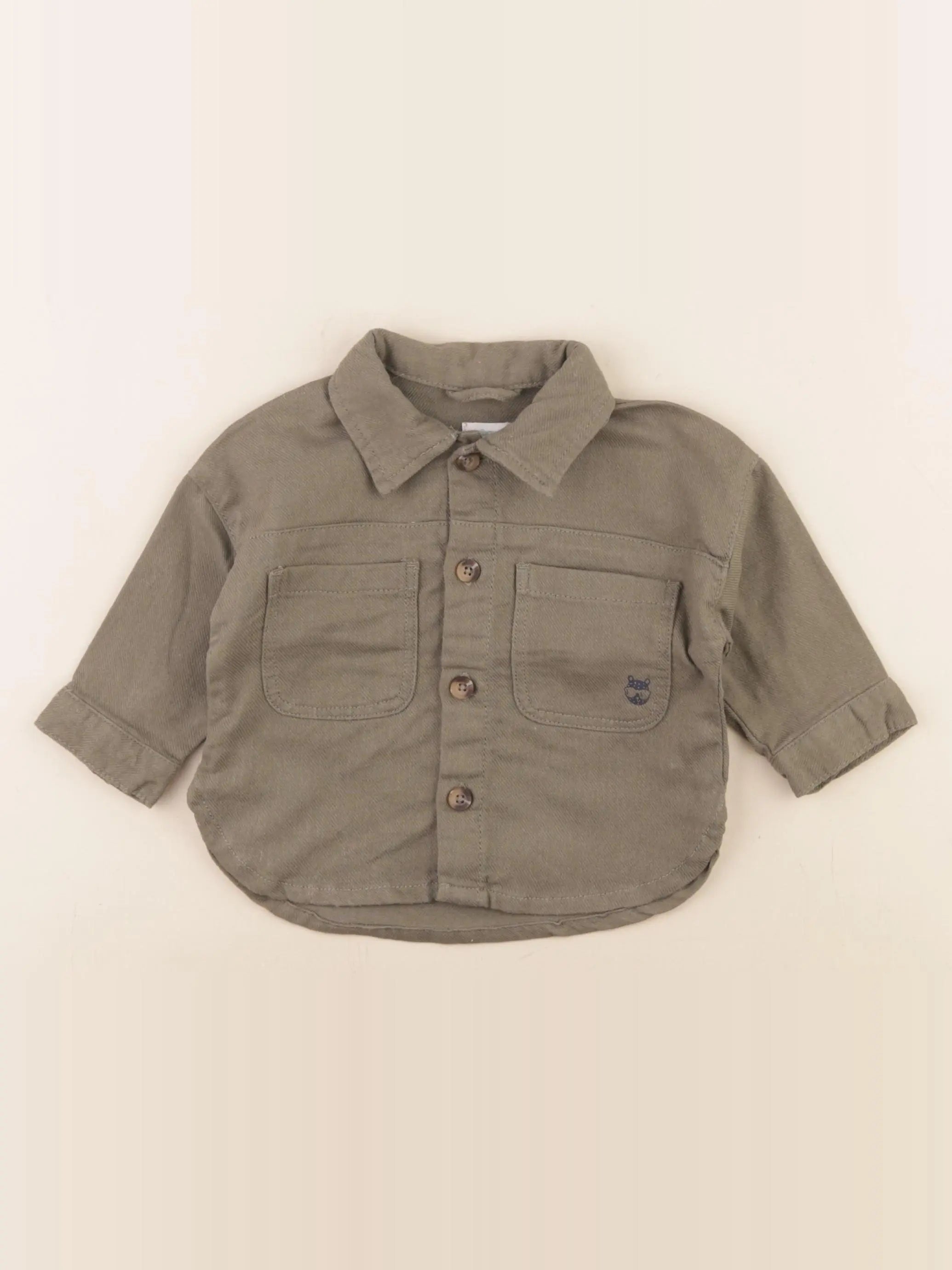 Vertbaudet - chemise vert - 6 mois