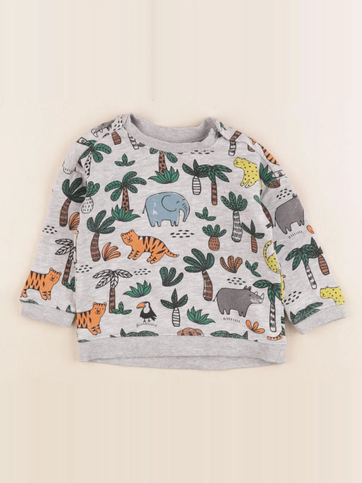H&M - sweat gris - 6 mois