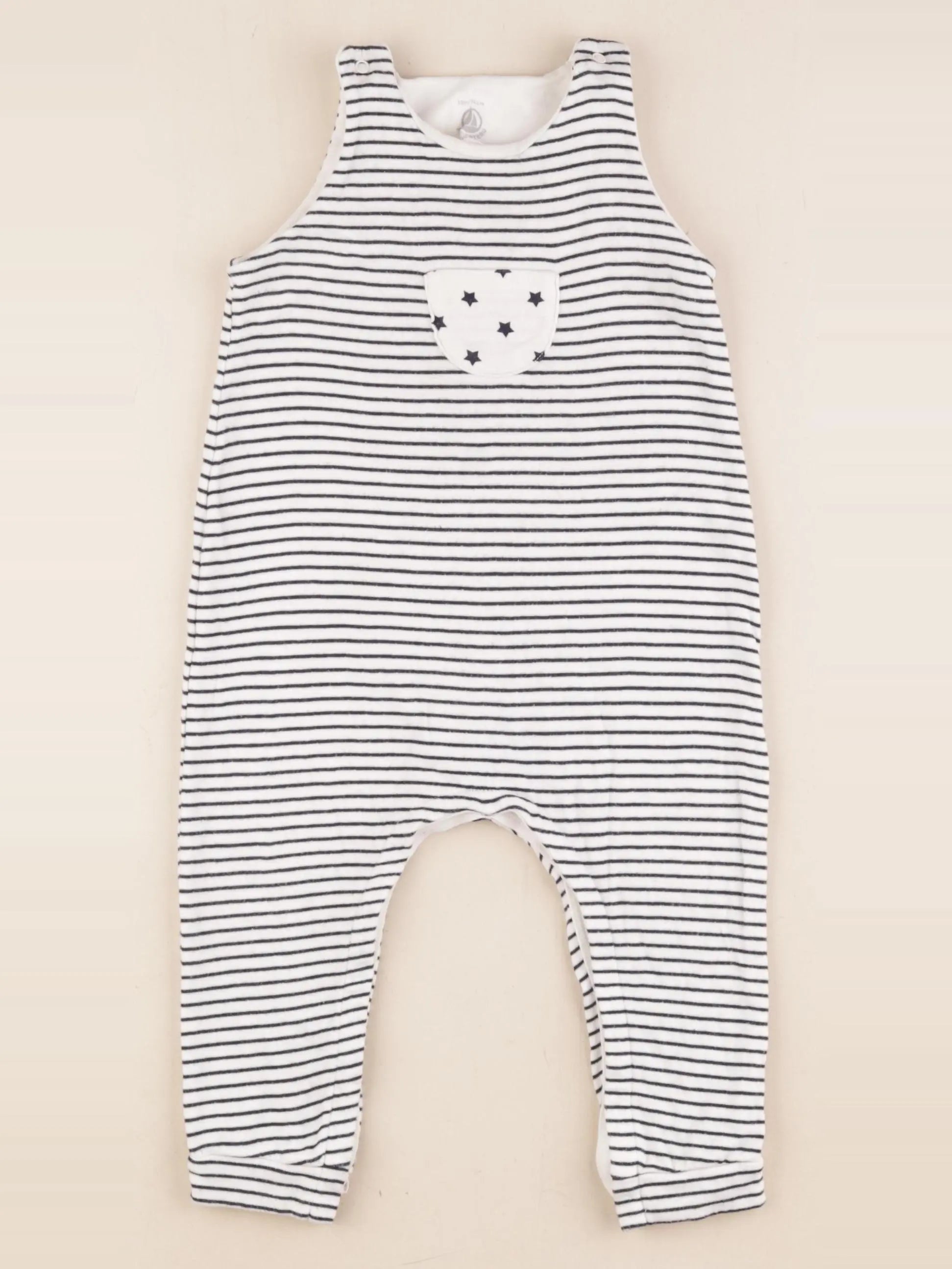 Petit Bateau - combinaison bleu - 6 mois