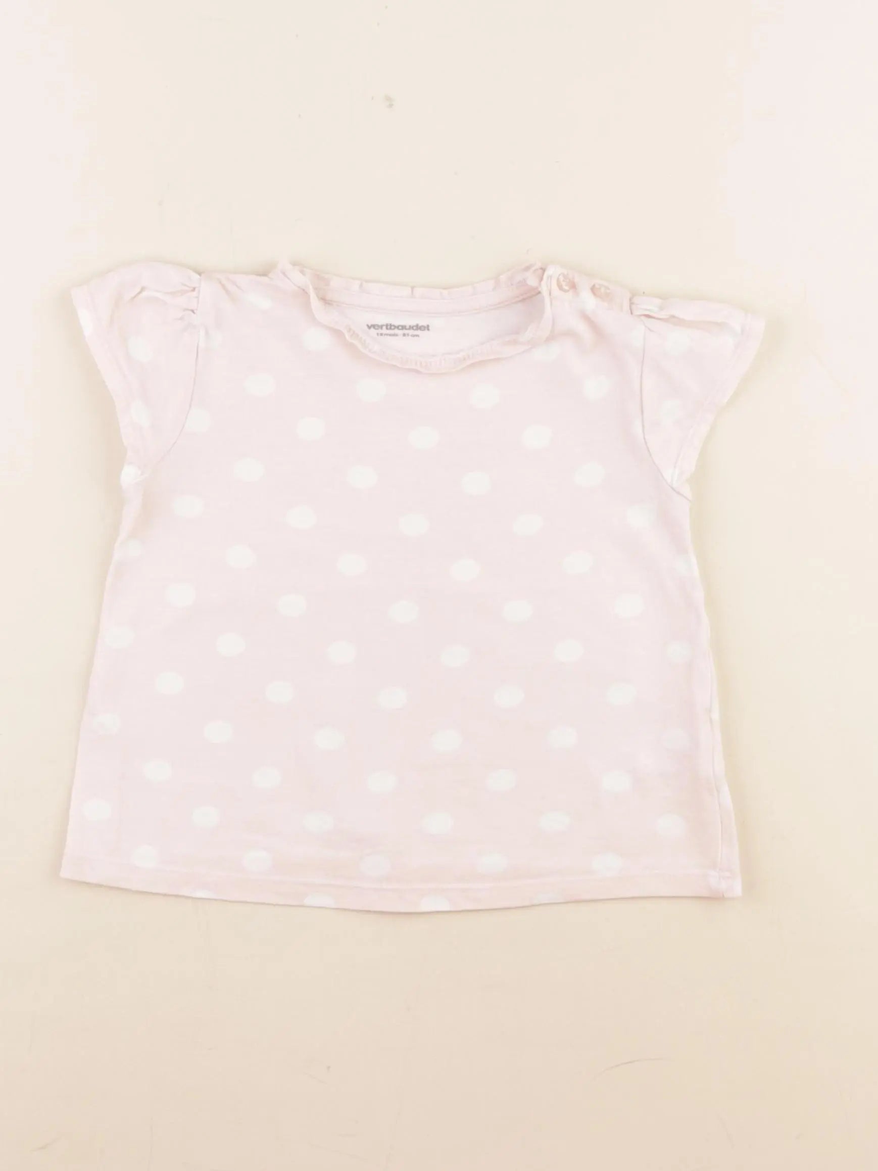 Vertbaudet - tee-shirt rose - 18 mois