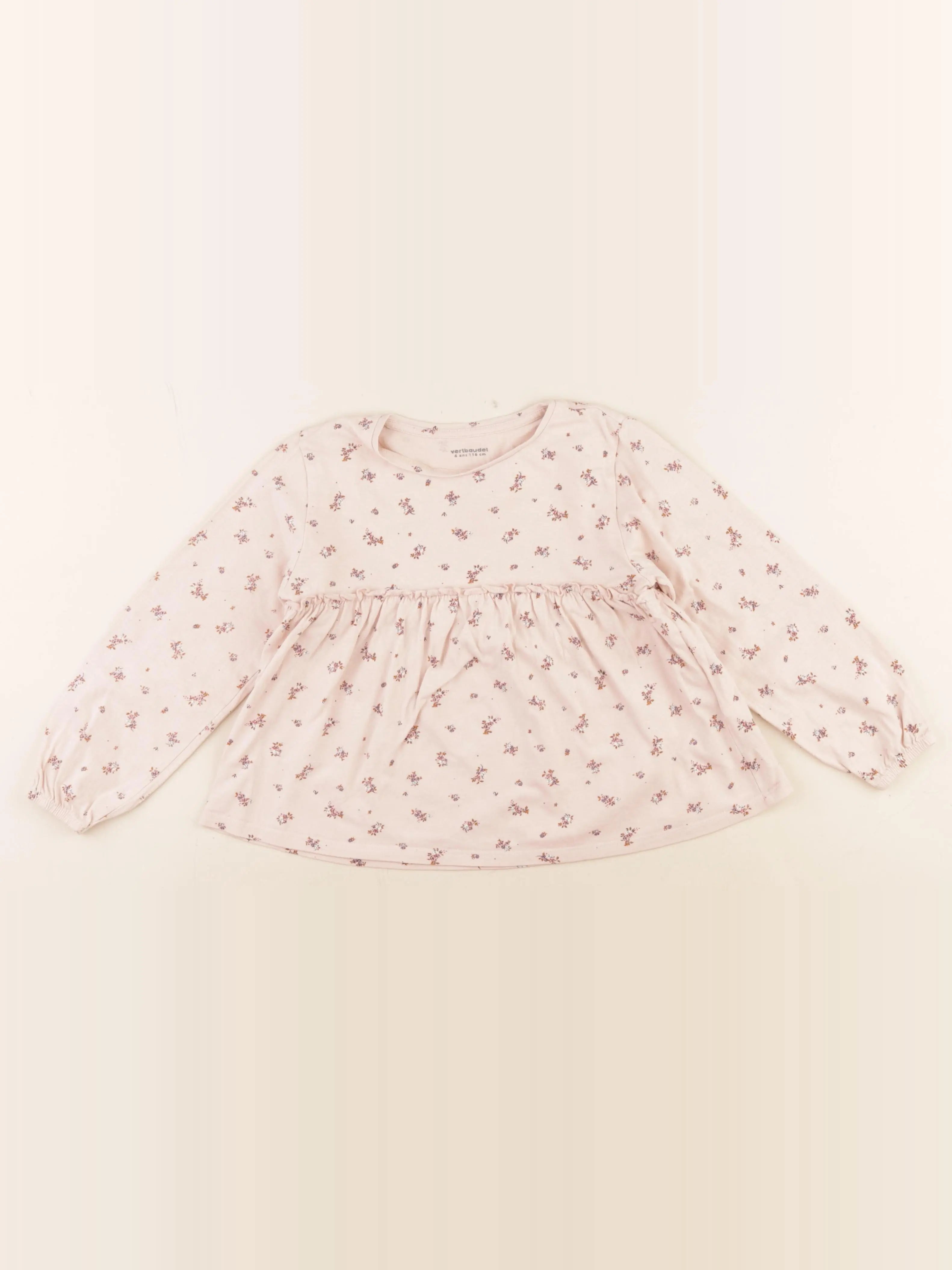 Vertbaudet - tee-shirt rose - 6 ans