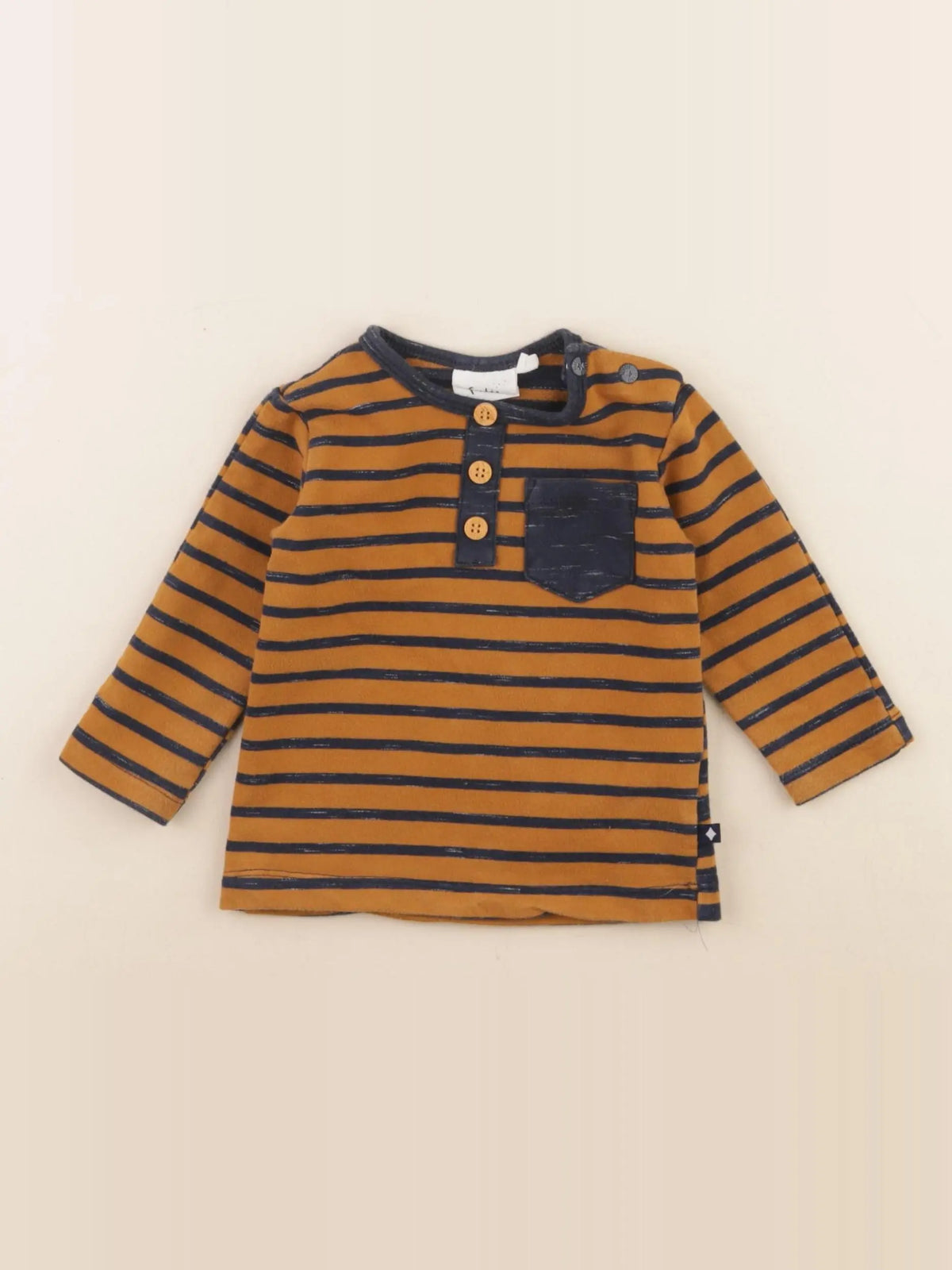 Feetje - tee-shirt marron, bleu - 9 mois