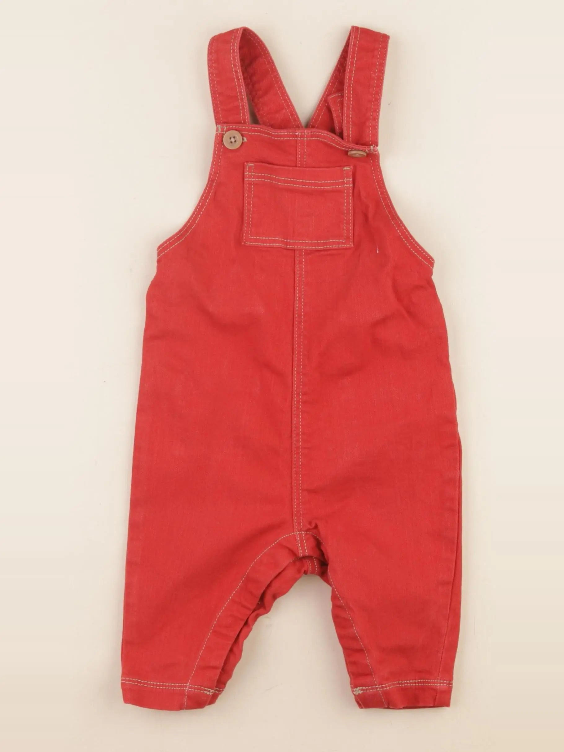 Petit Bateau - salopette rouge - 12 mois