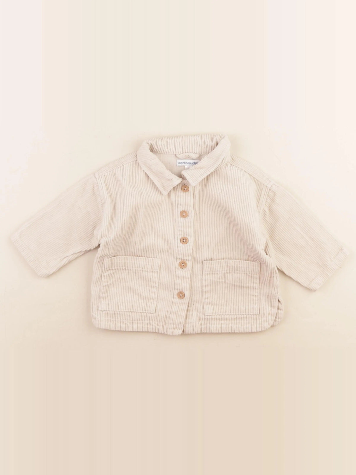 Vertbaudet - veste beige - 9 mois