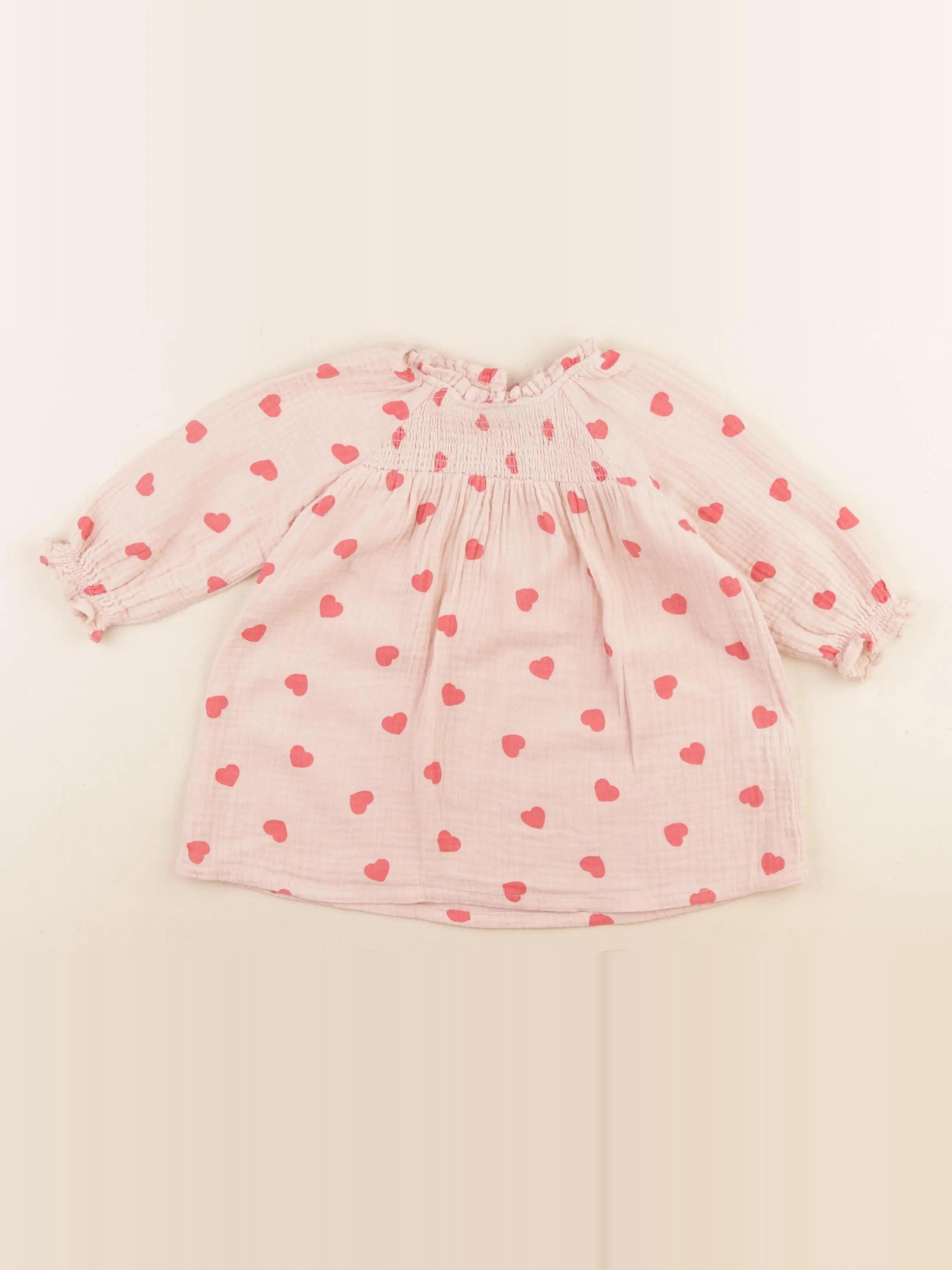 Vertbaudet - robe rose - 9 mois