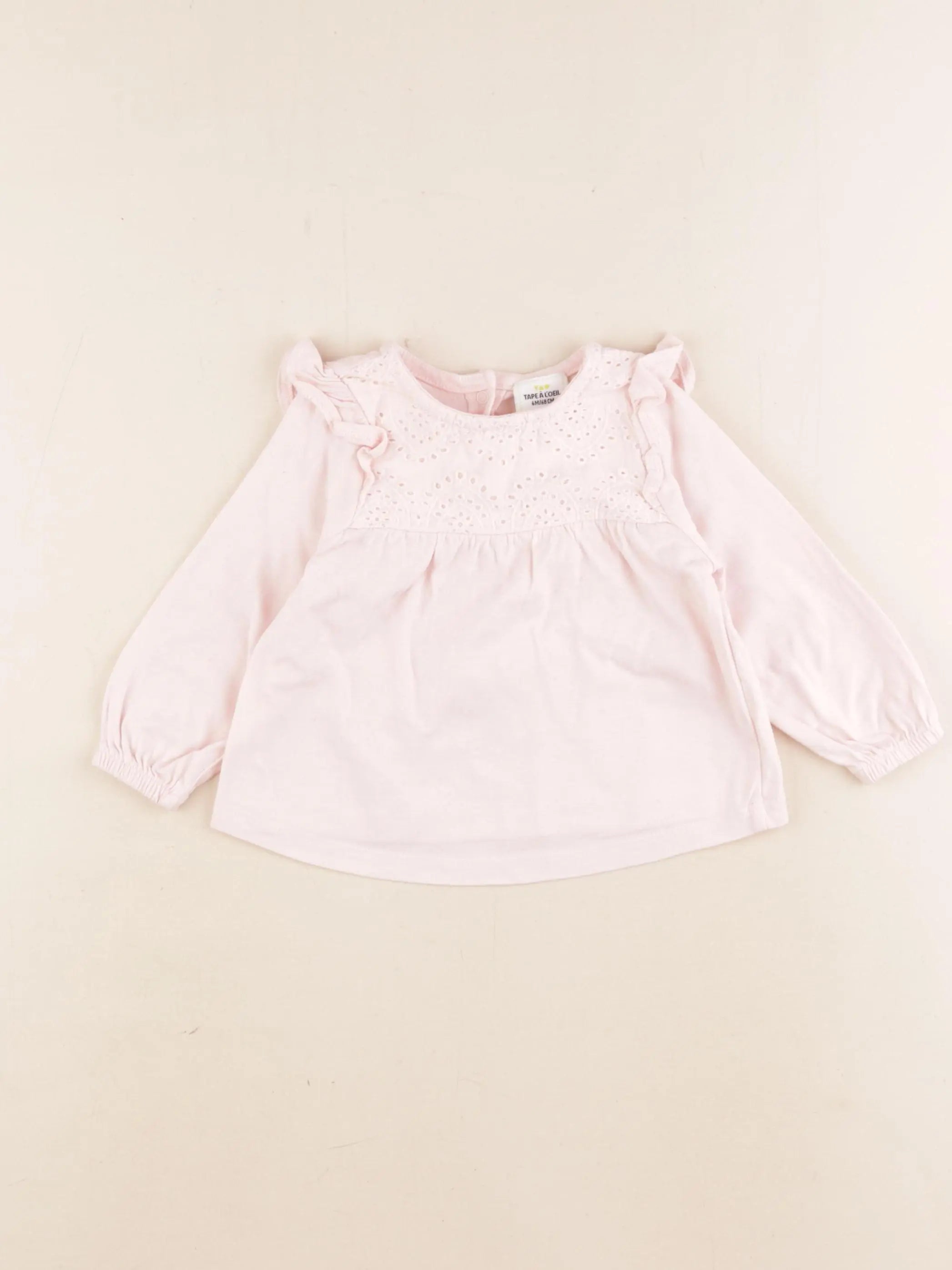 Tape à l'oeil - tee-shirt rose - 6 mois