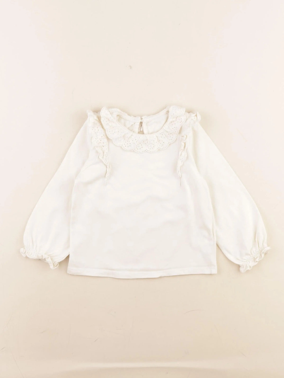 Vertbaudet - pyjama velours rose, blanc - 2 ans