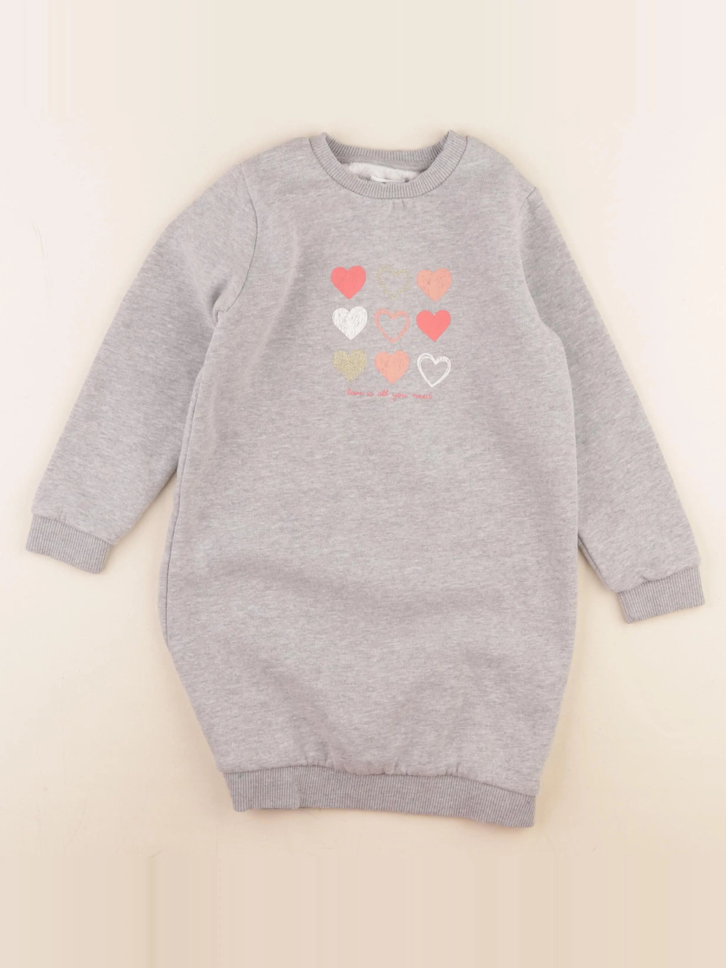 Vertbaudet - robe gris - 6 ans