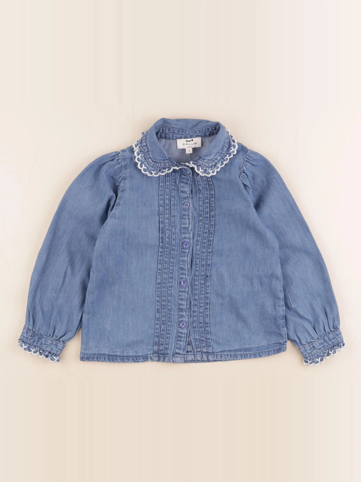 Cyrillus - blouse bleu - 4 ans