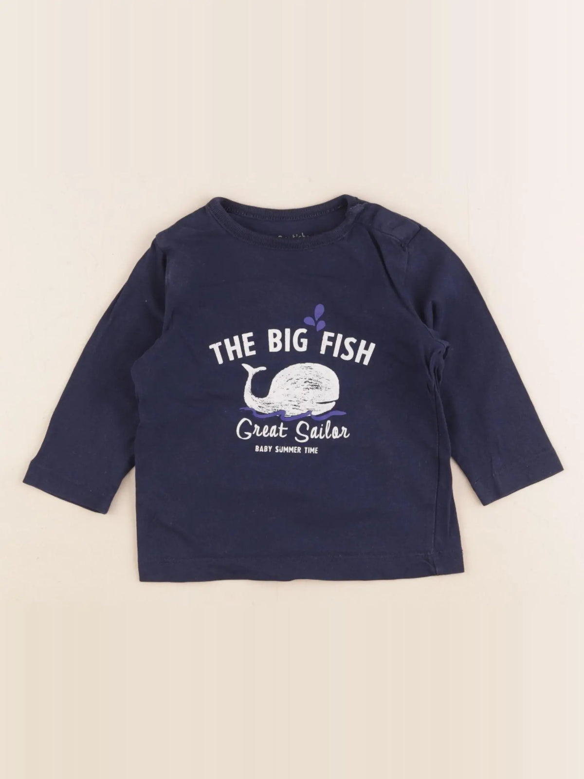 Boutchou - tee-shirt bleu - 9 mois