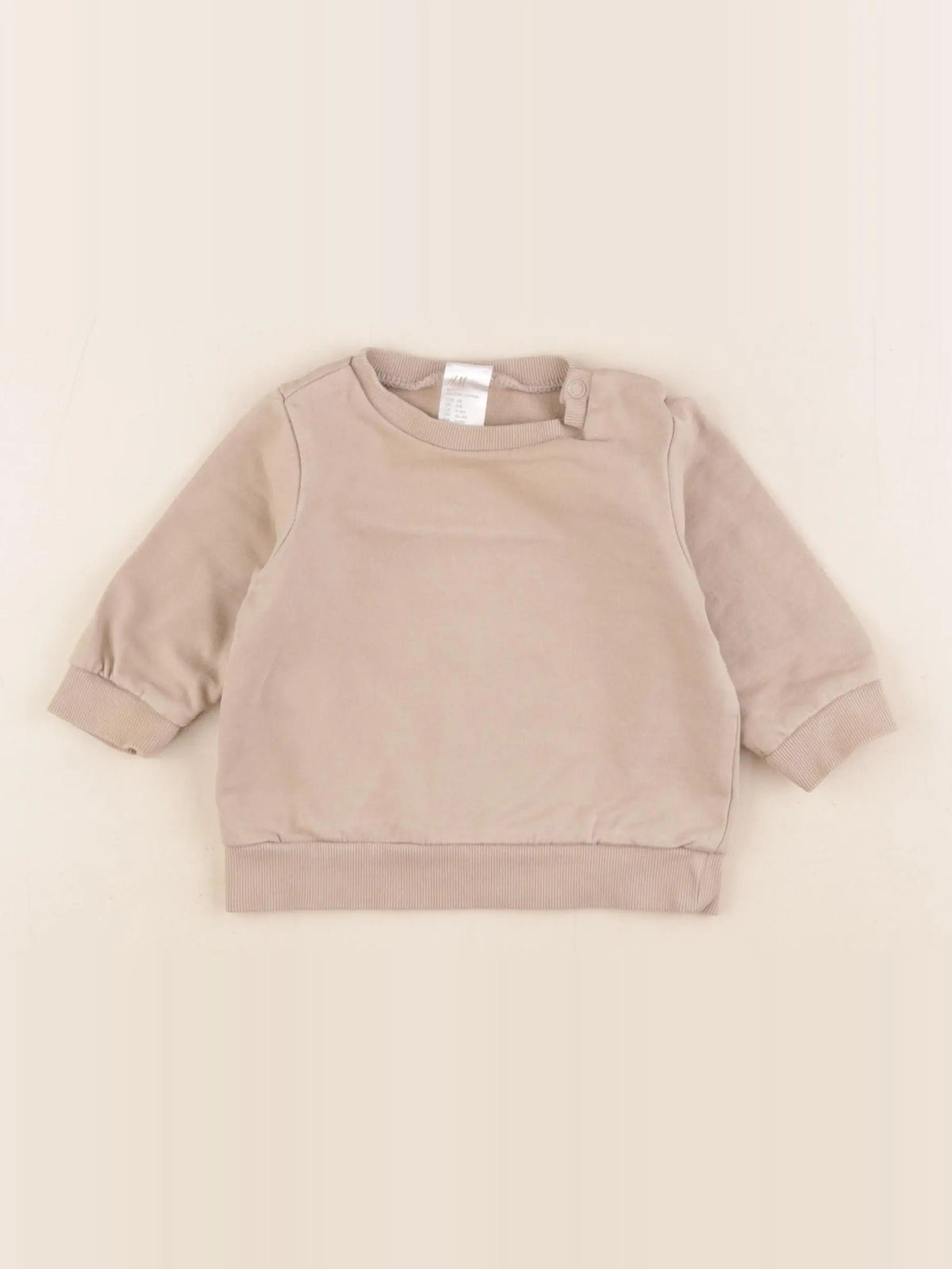 H&M - sweat beige - 6 mois