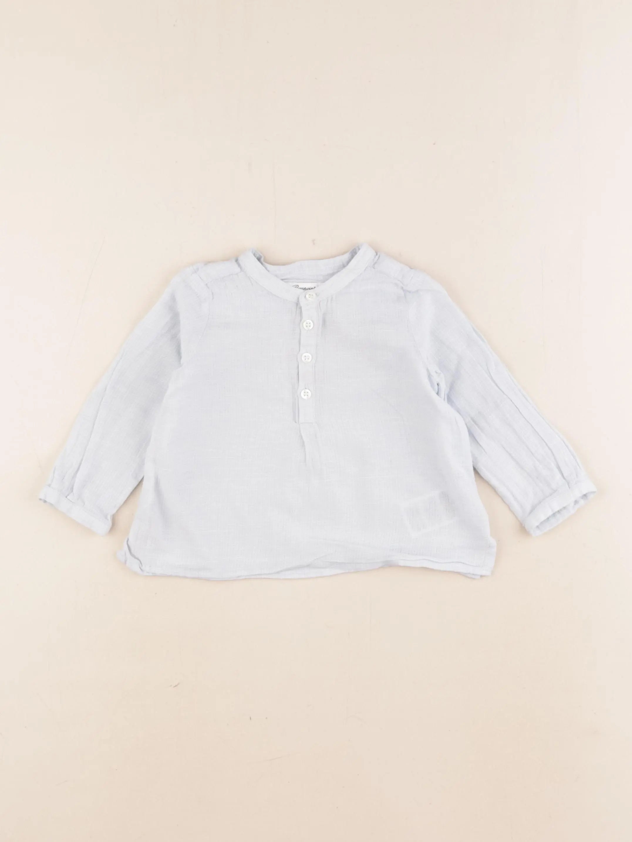 Bonpoint - chemise bleu - 12 mois