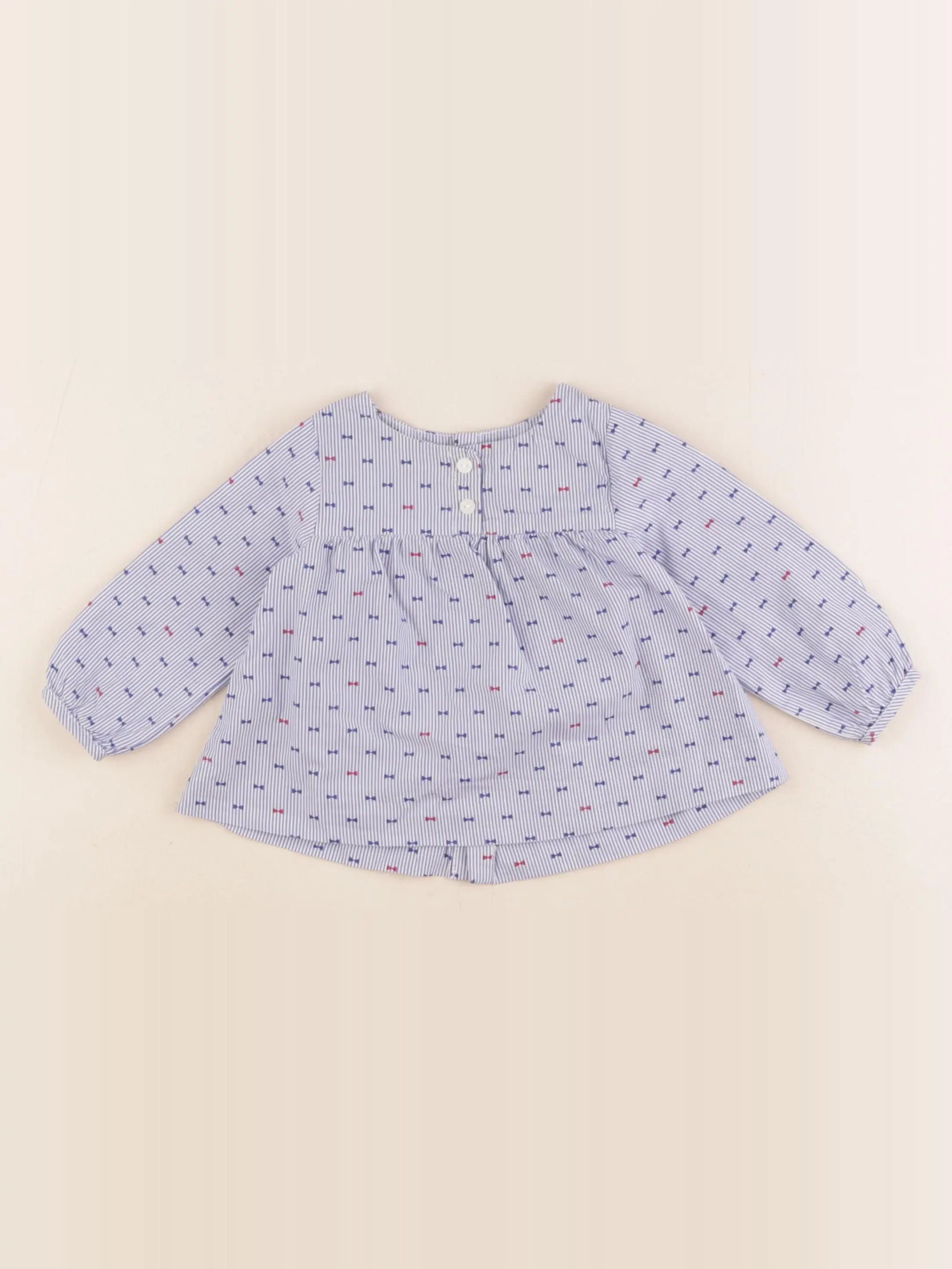 Jacadi - blouse bleu - 6 mois