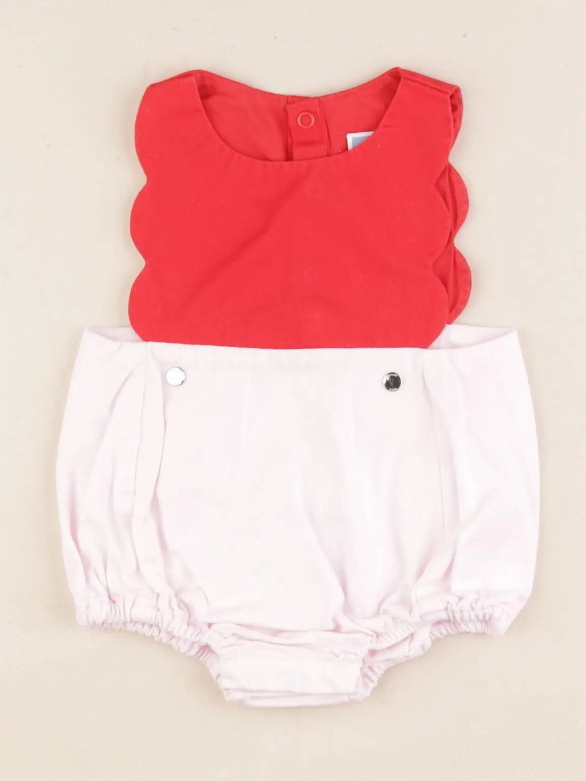 Jacadi - combinaison rose, rouge - 3 mois