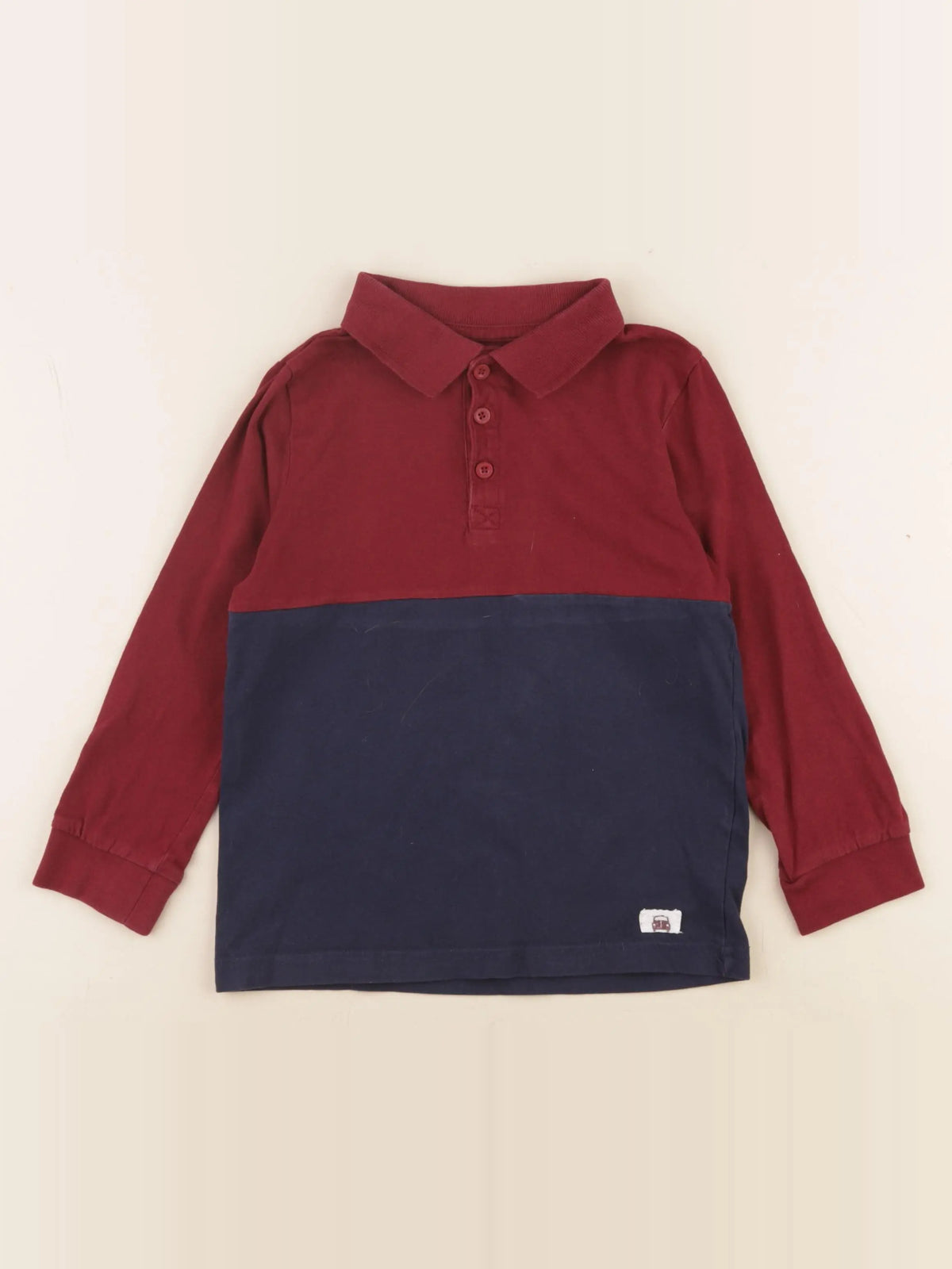 Vertbaudet - polo rouge, bleu - 6 ans