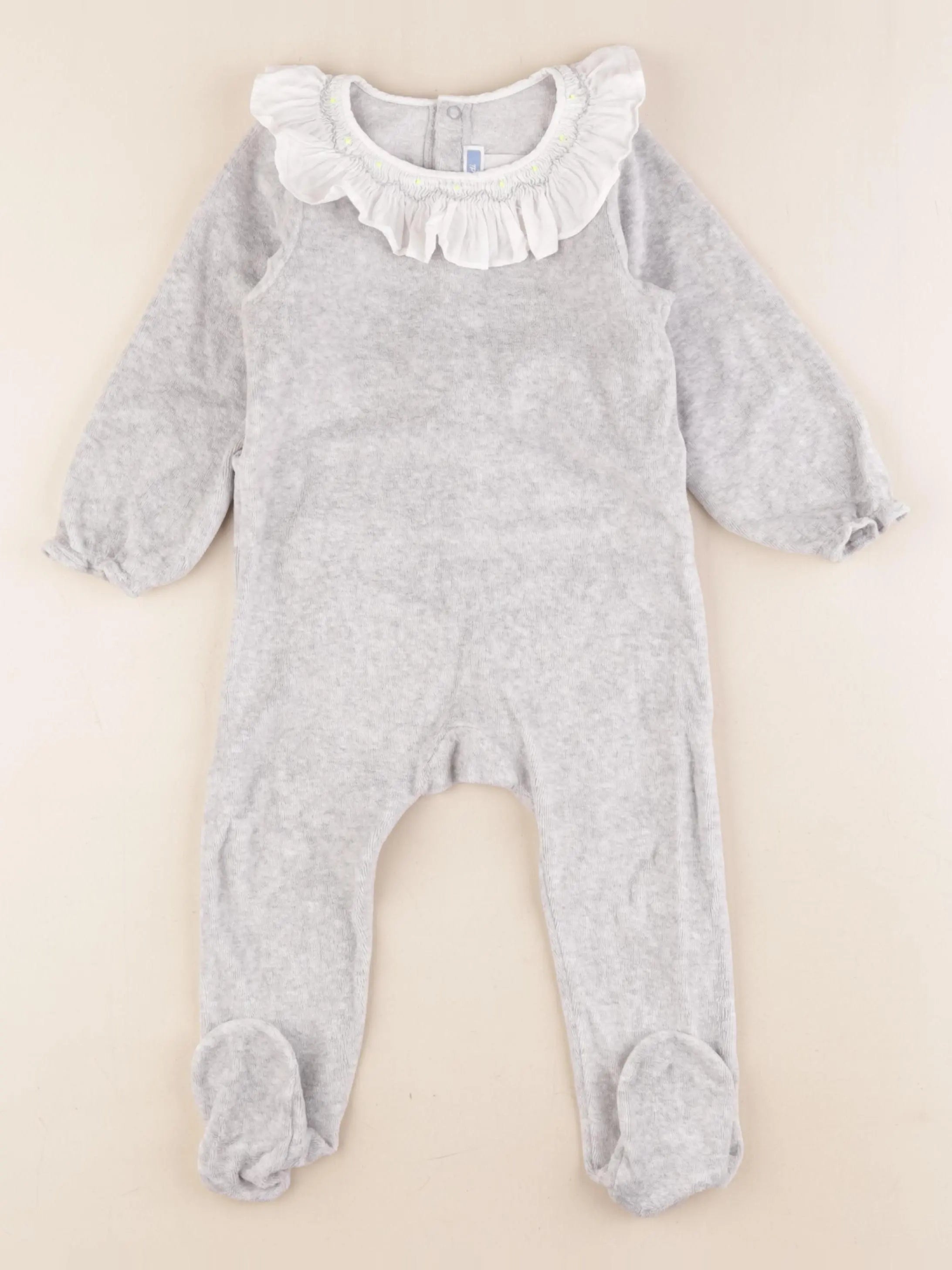 Jacadi - pyjama velours gris - 24 mois