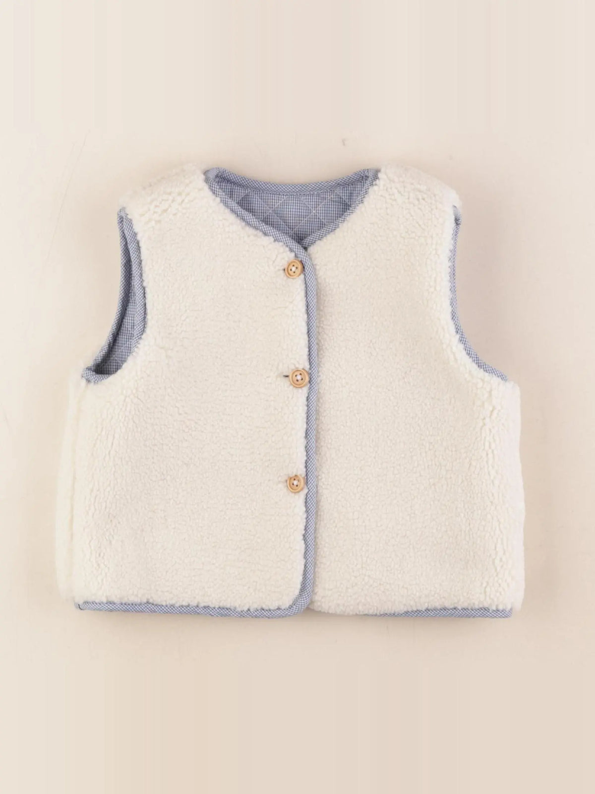 Cyrillus - gilet réversible beige - 24 mois