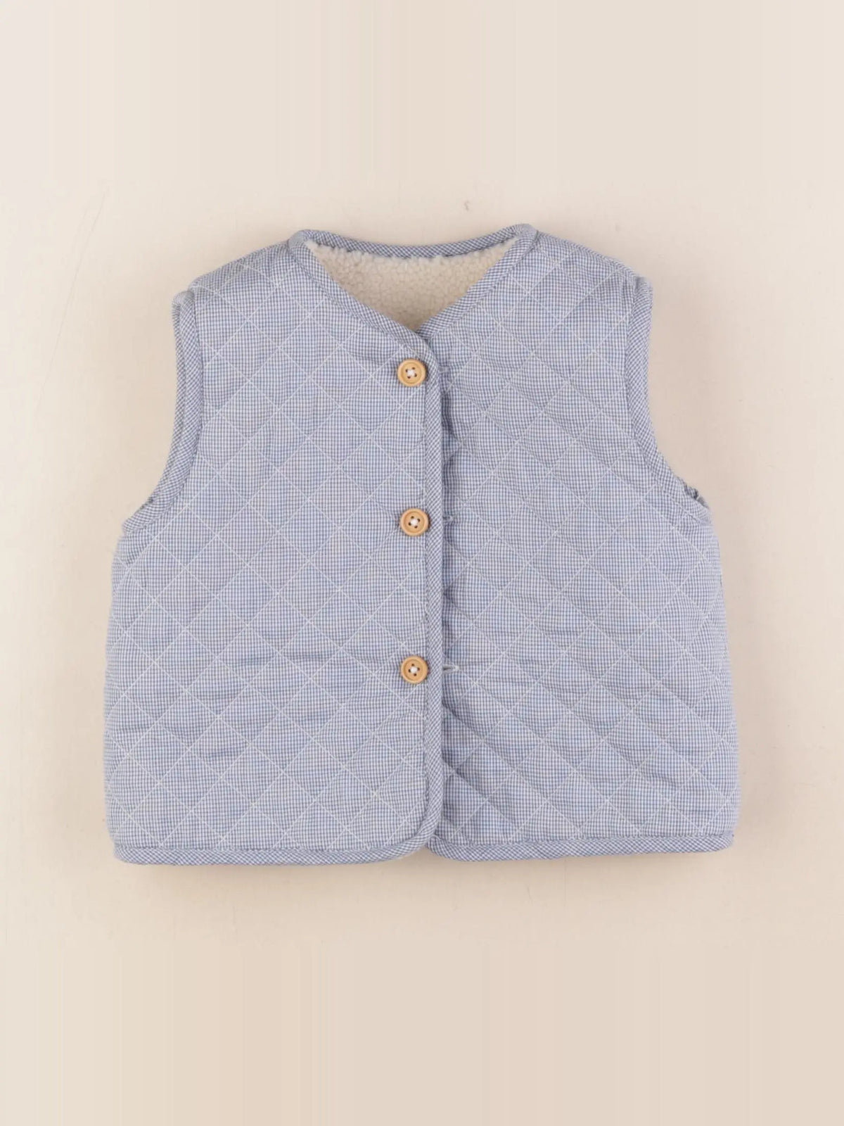 Cyrillus - gilet réversible beige - 24 mois