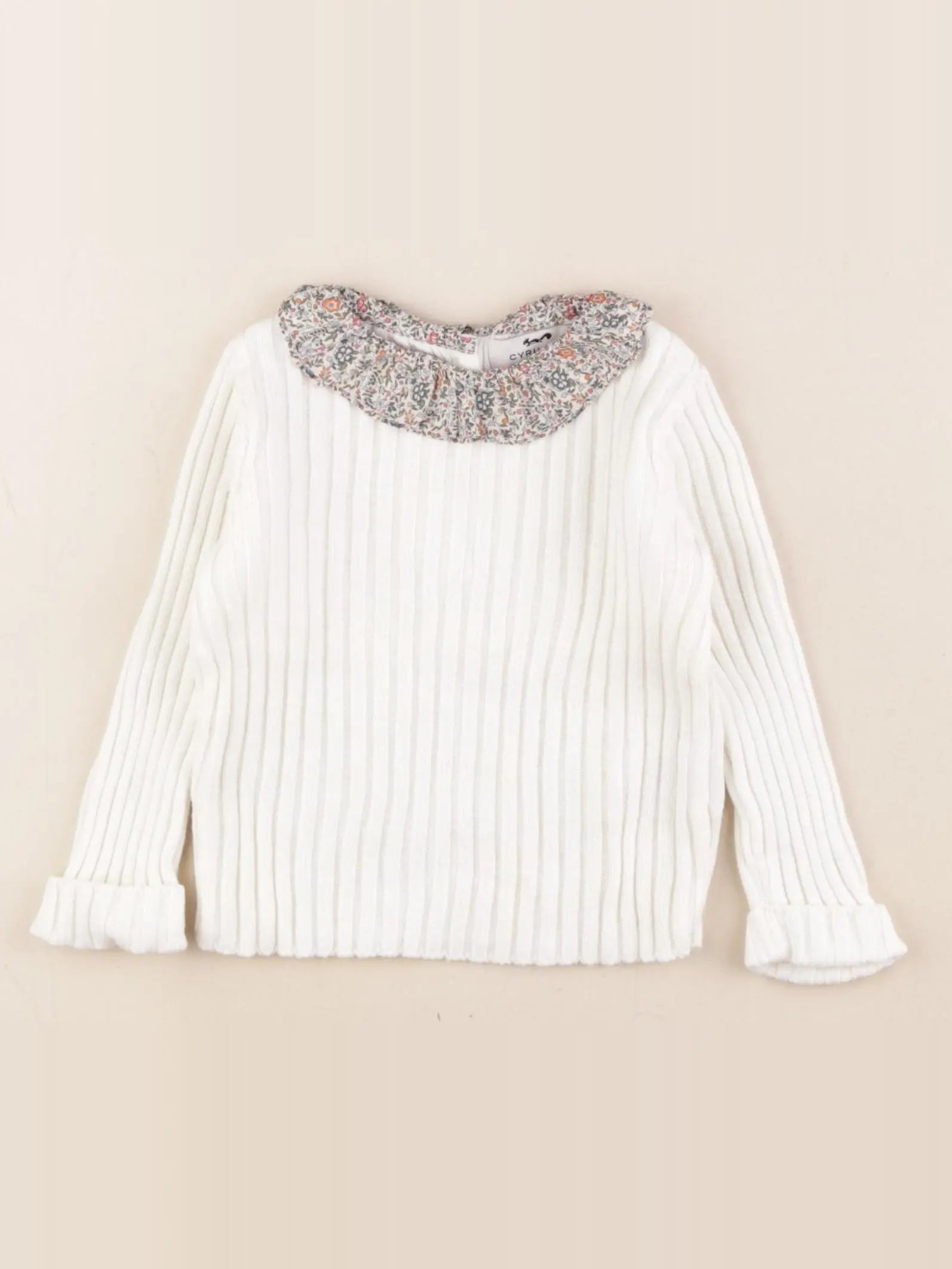 Cyrillus - pull blanc - 6 mois