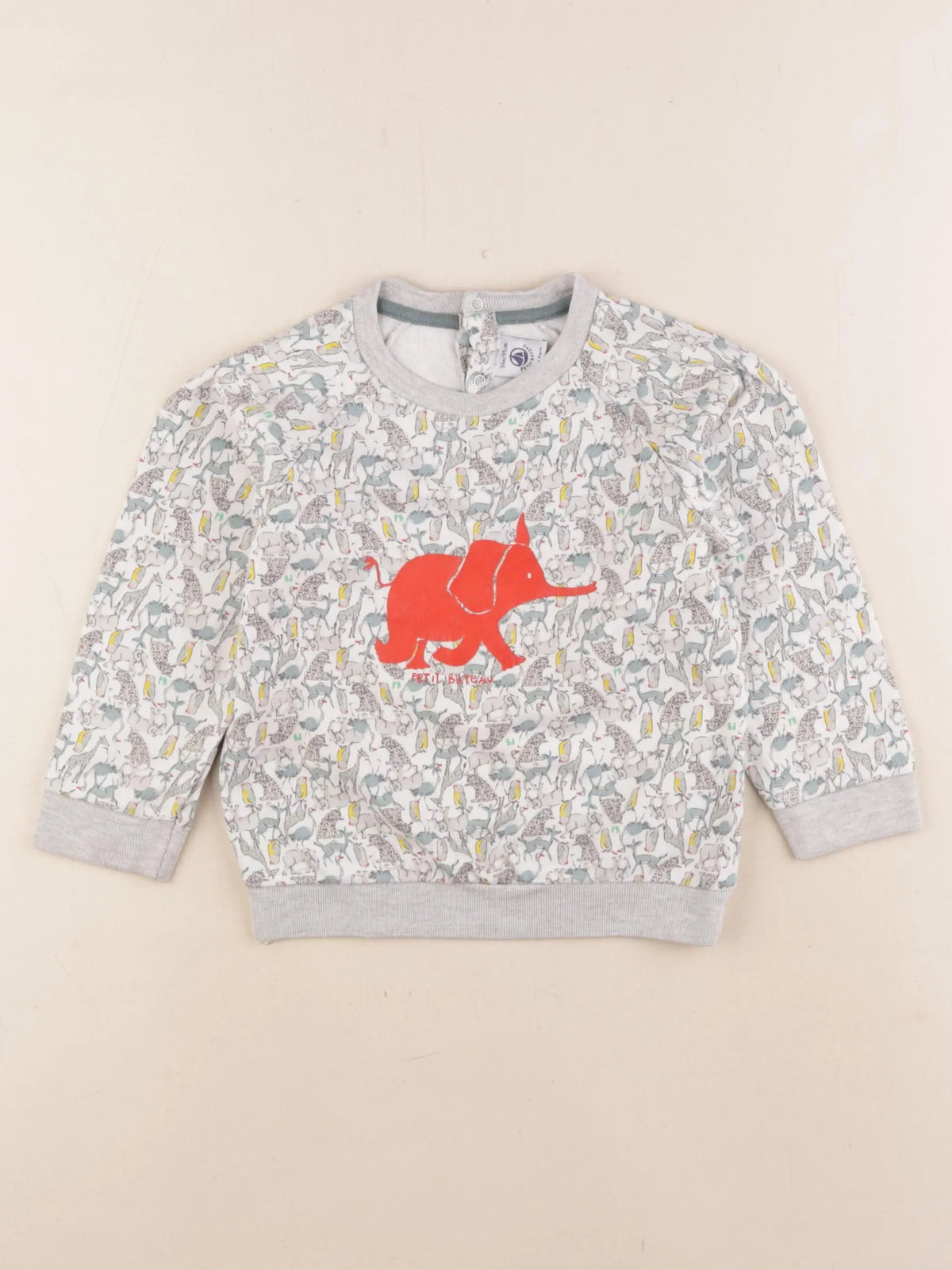 Petit Bateau - sweat multicolore - 36 mois