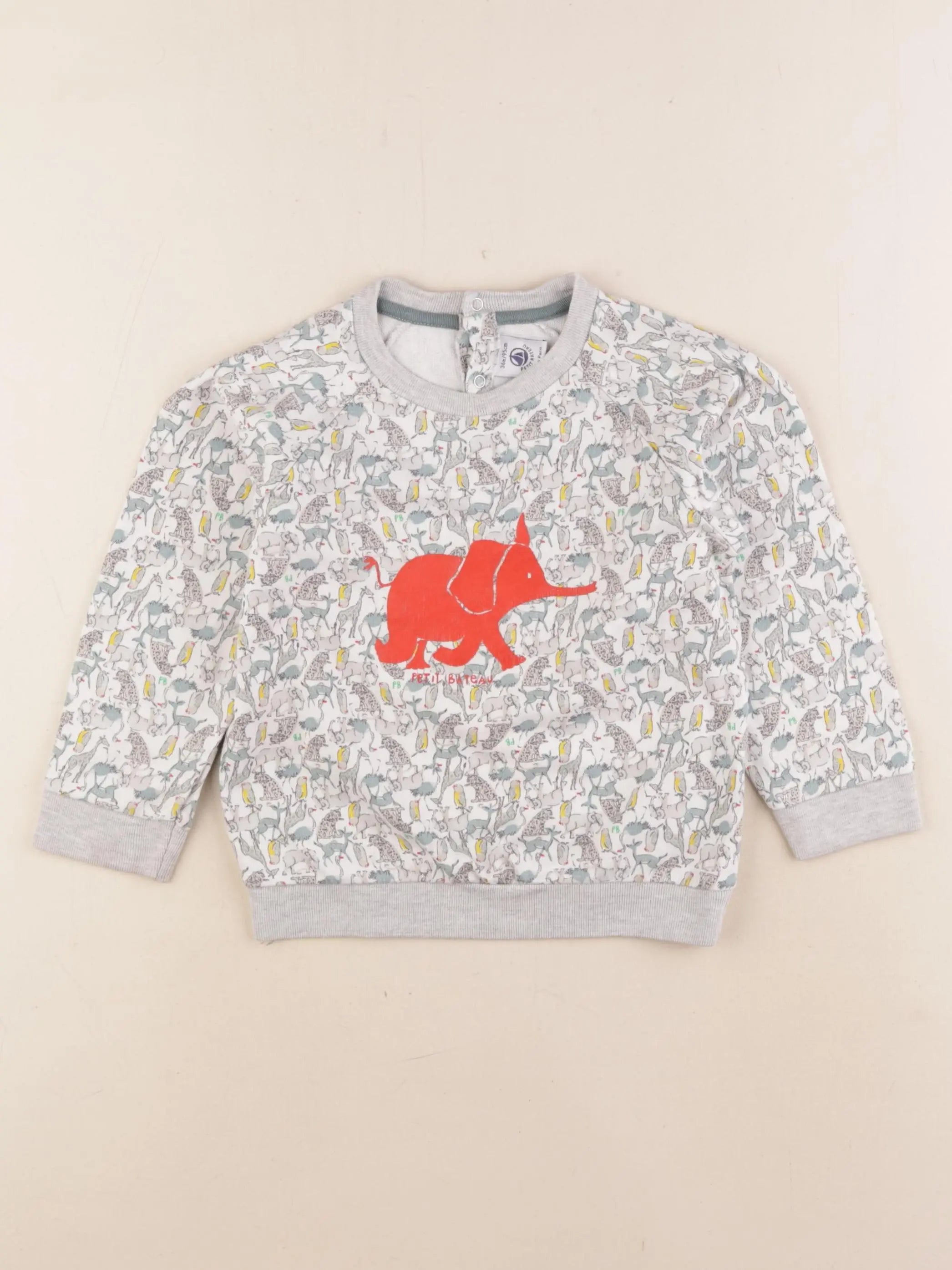 Petit Bateau - sweat multicolore - 36 mois
