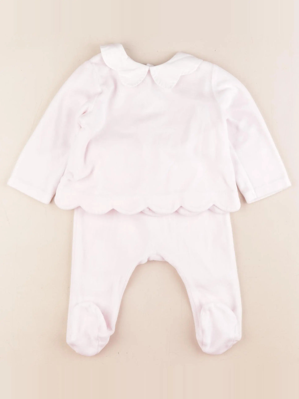 Jacadi - pyjama velours rose - 12 mois