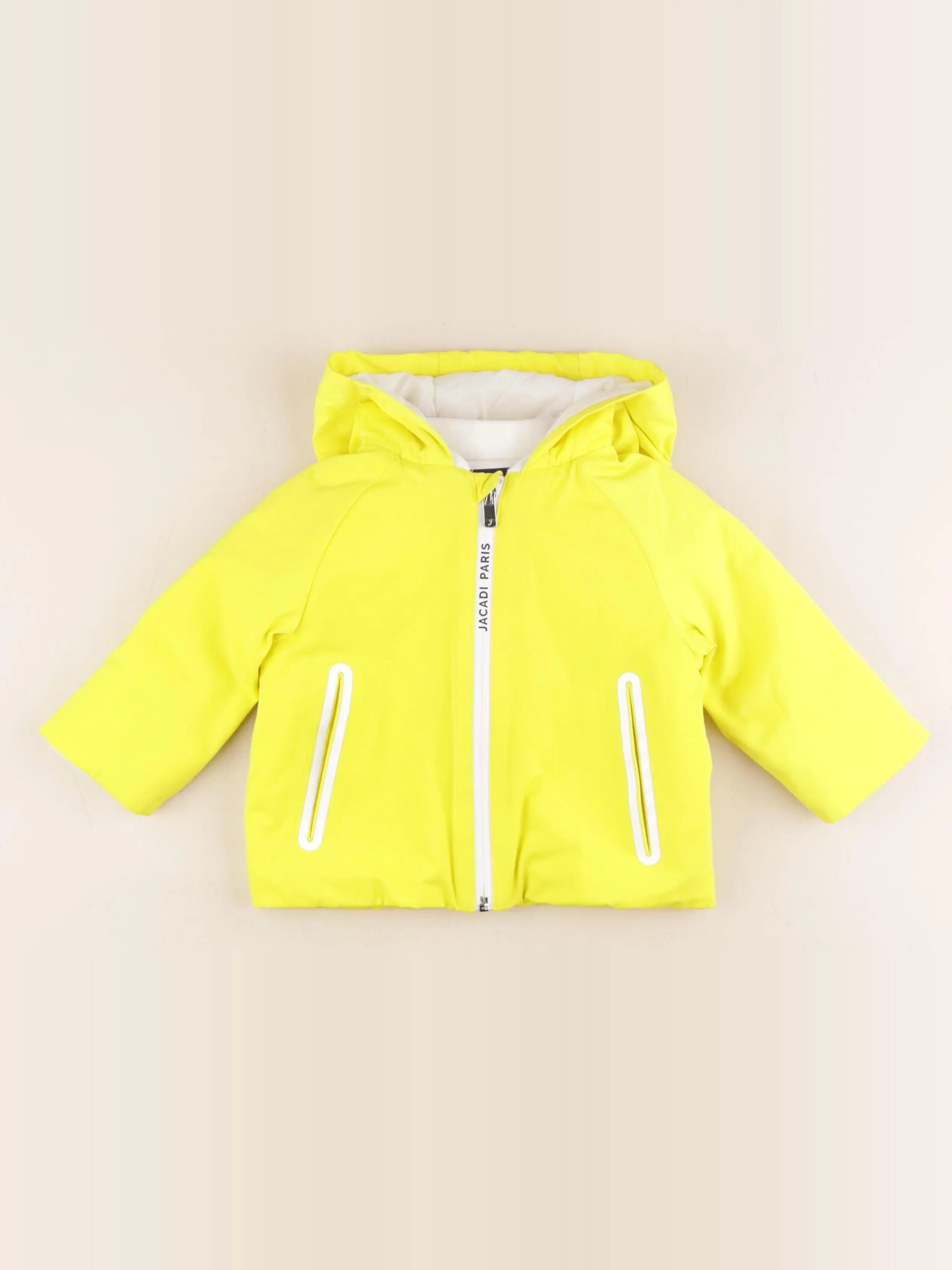Jacadi - veste doublé jaune fluo - 1 an