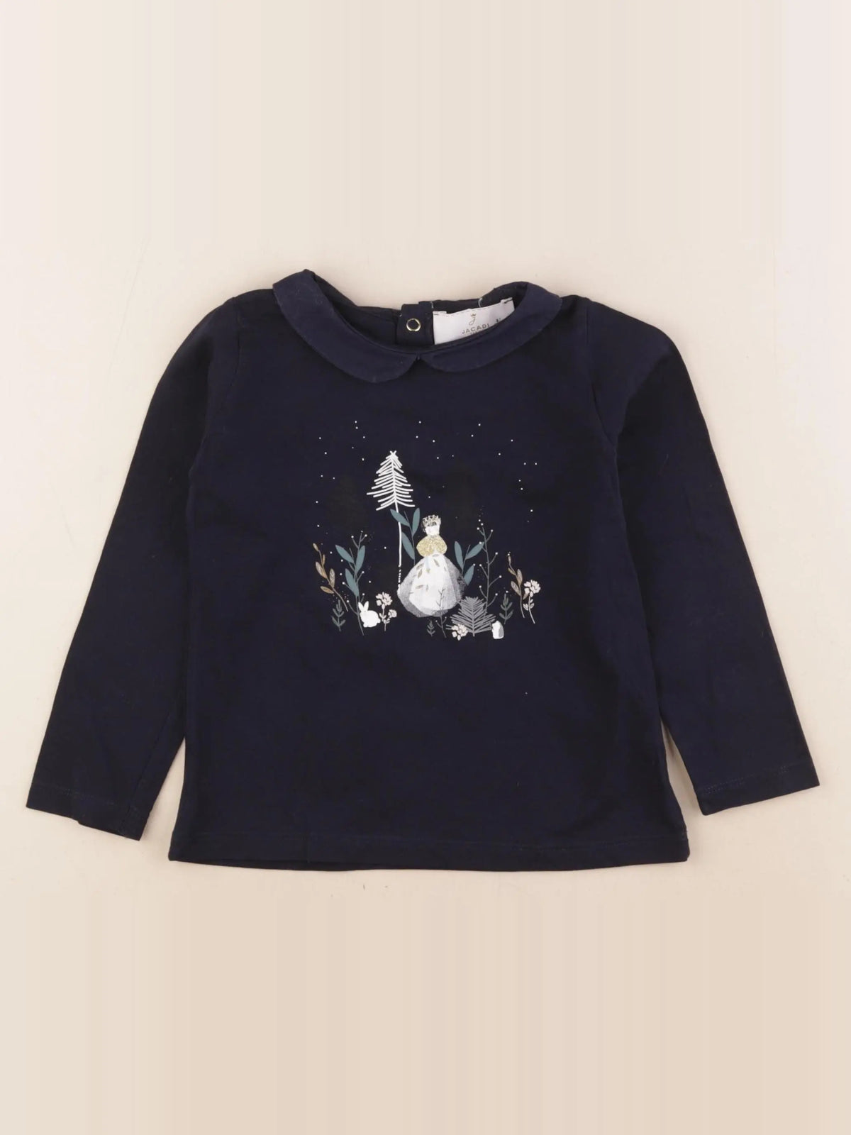 Jacadi - tee-shirt bleu, or - 4 ans