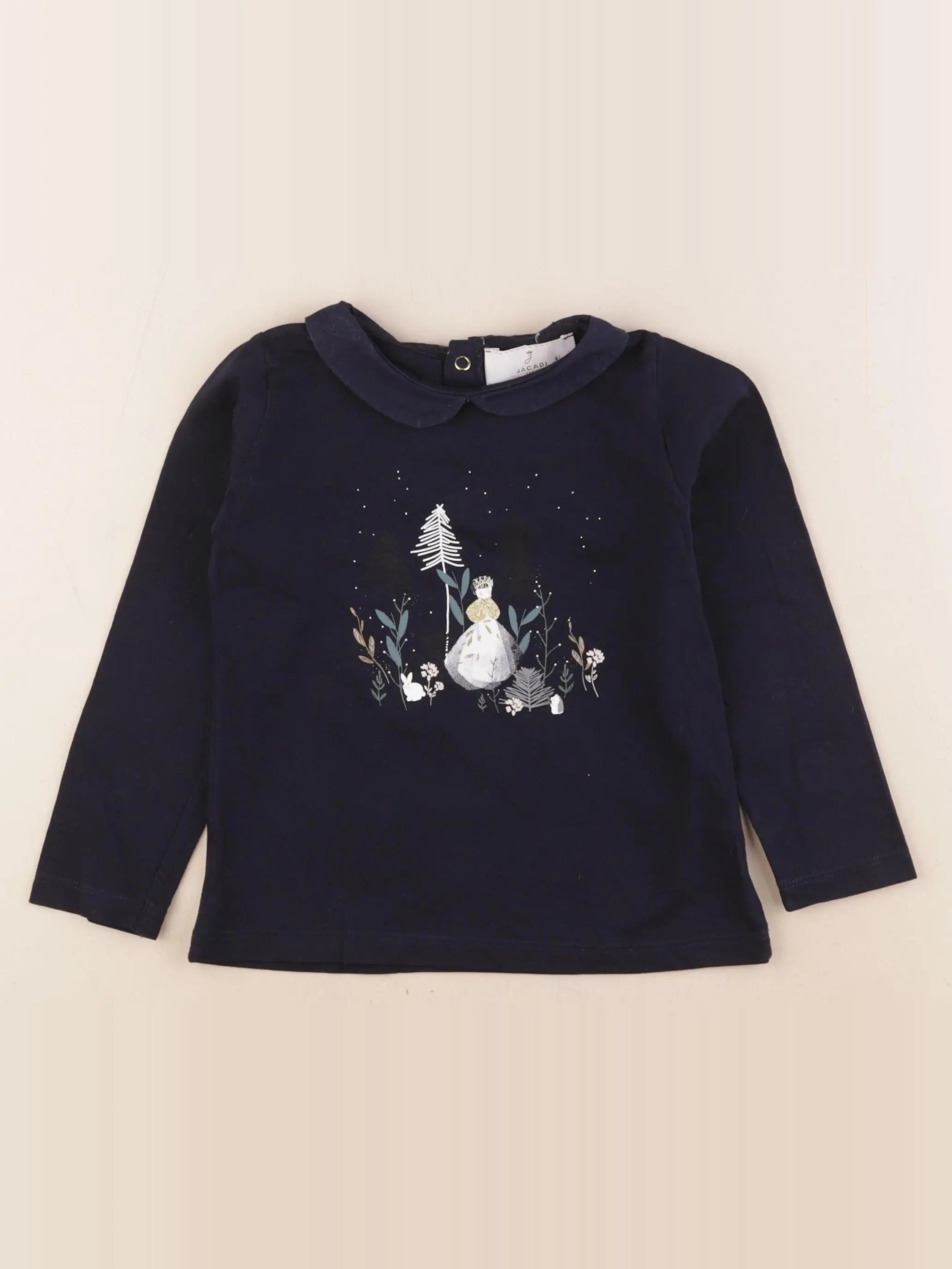 Jacadi - tee-shirt bleu, or - 4 ans