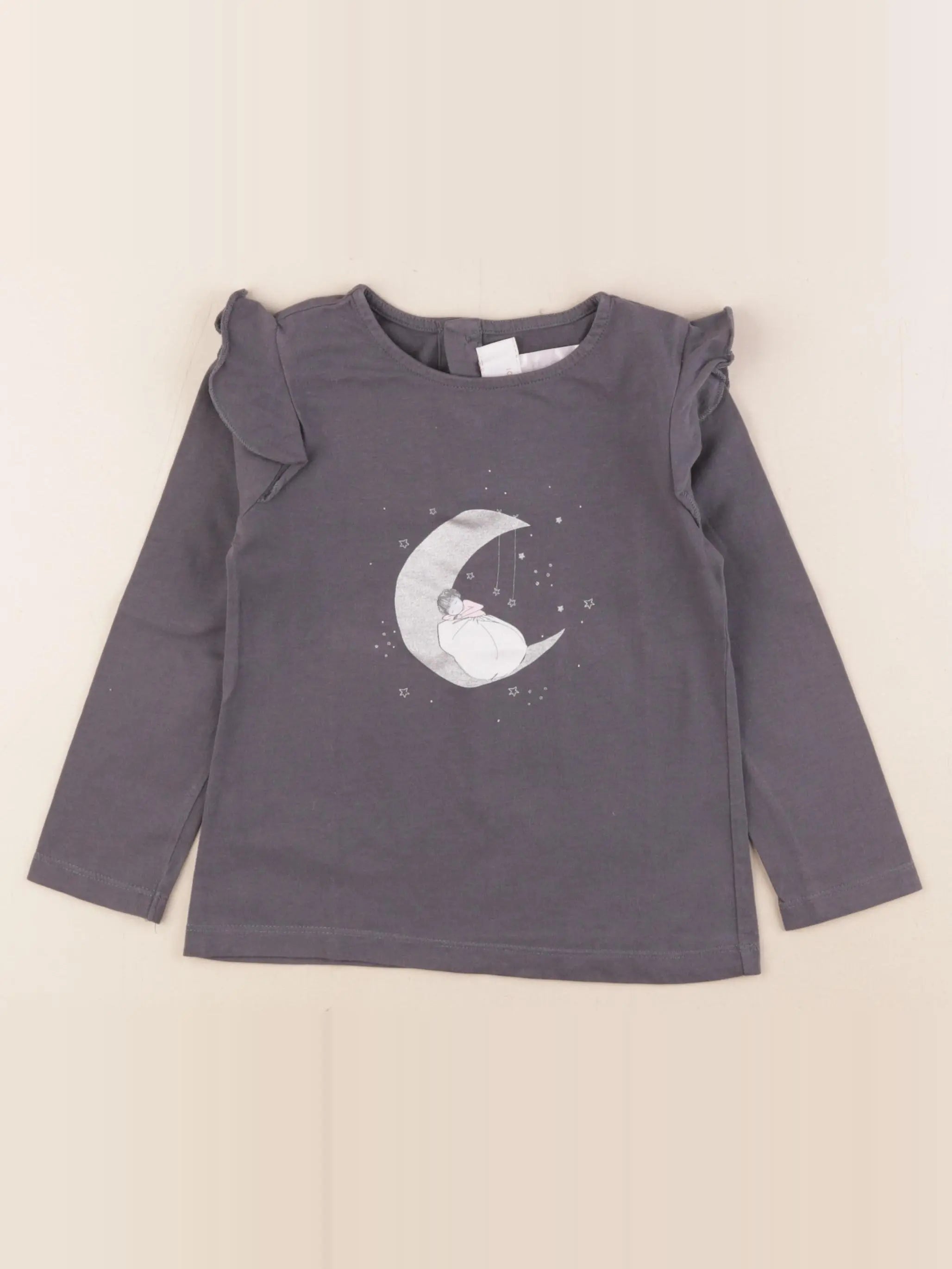 Jacadi - tee-shirt argent, taupe - 4 ans