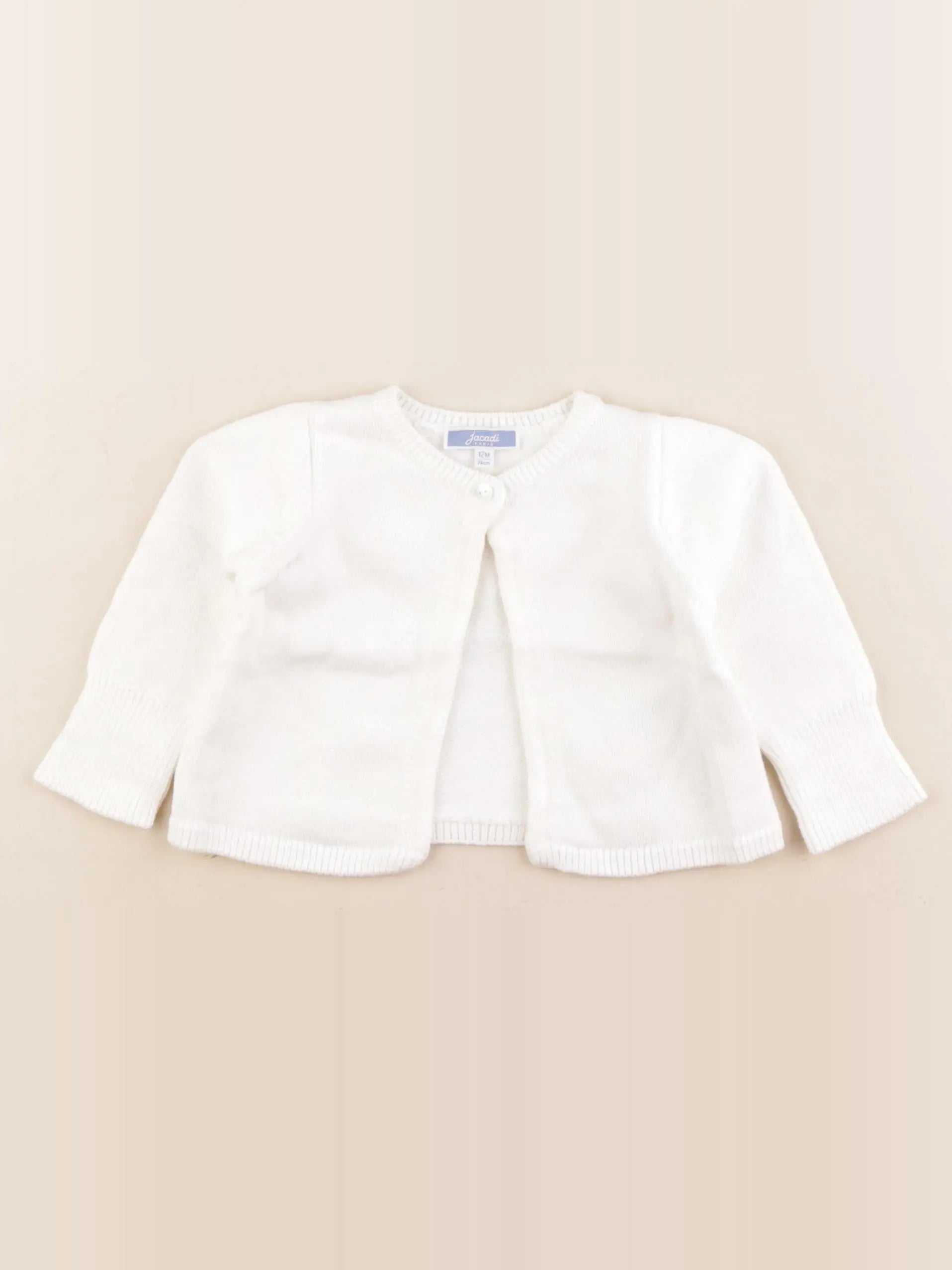 Jacadi - gilet blanc - 1 an