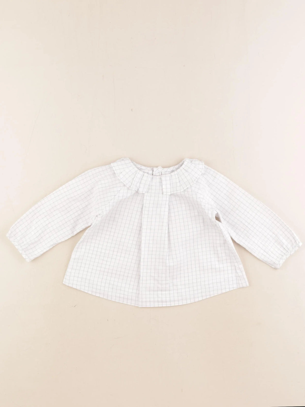 Jacadi - blouse blanc, bleu - 12 mois