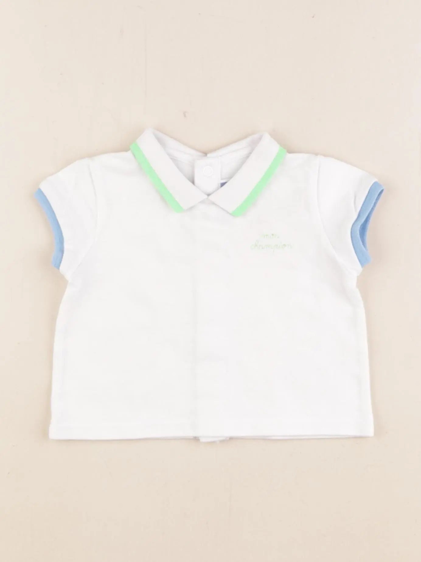 Jacadi - polo blanc - 6 mois