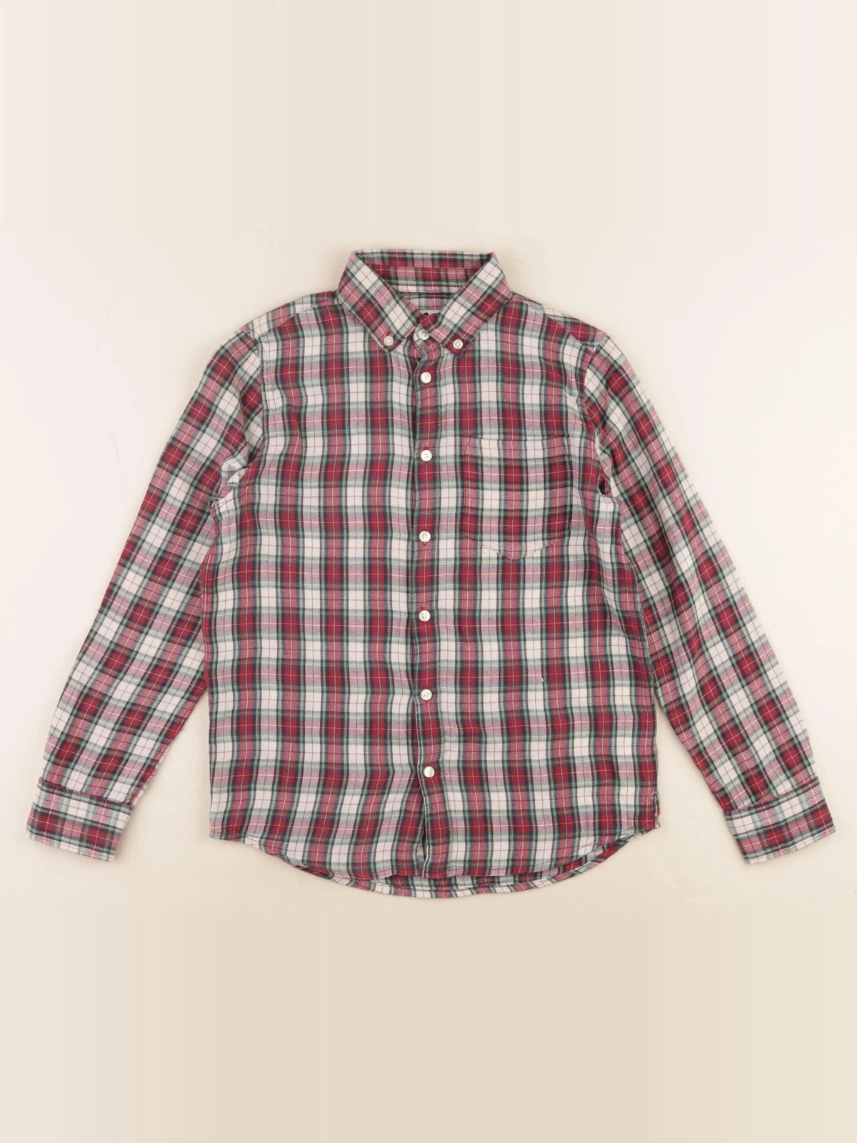 Cyrillus - chemise vert, rouge - 12 ans