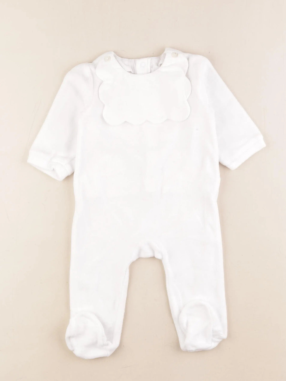 Jacadi - pyjama velours blanc - 6 mois