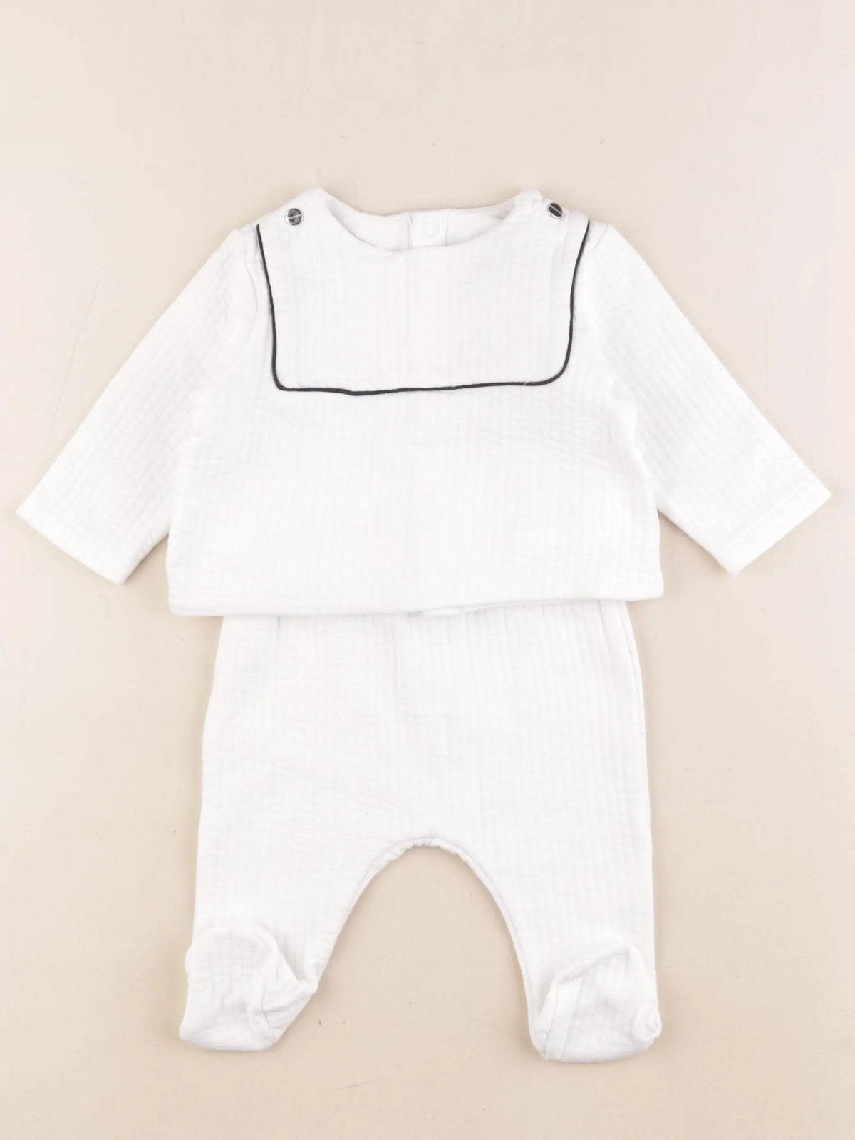 Jacadi - ensemble blanc - 4 mois