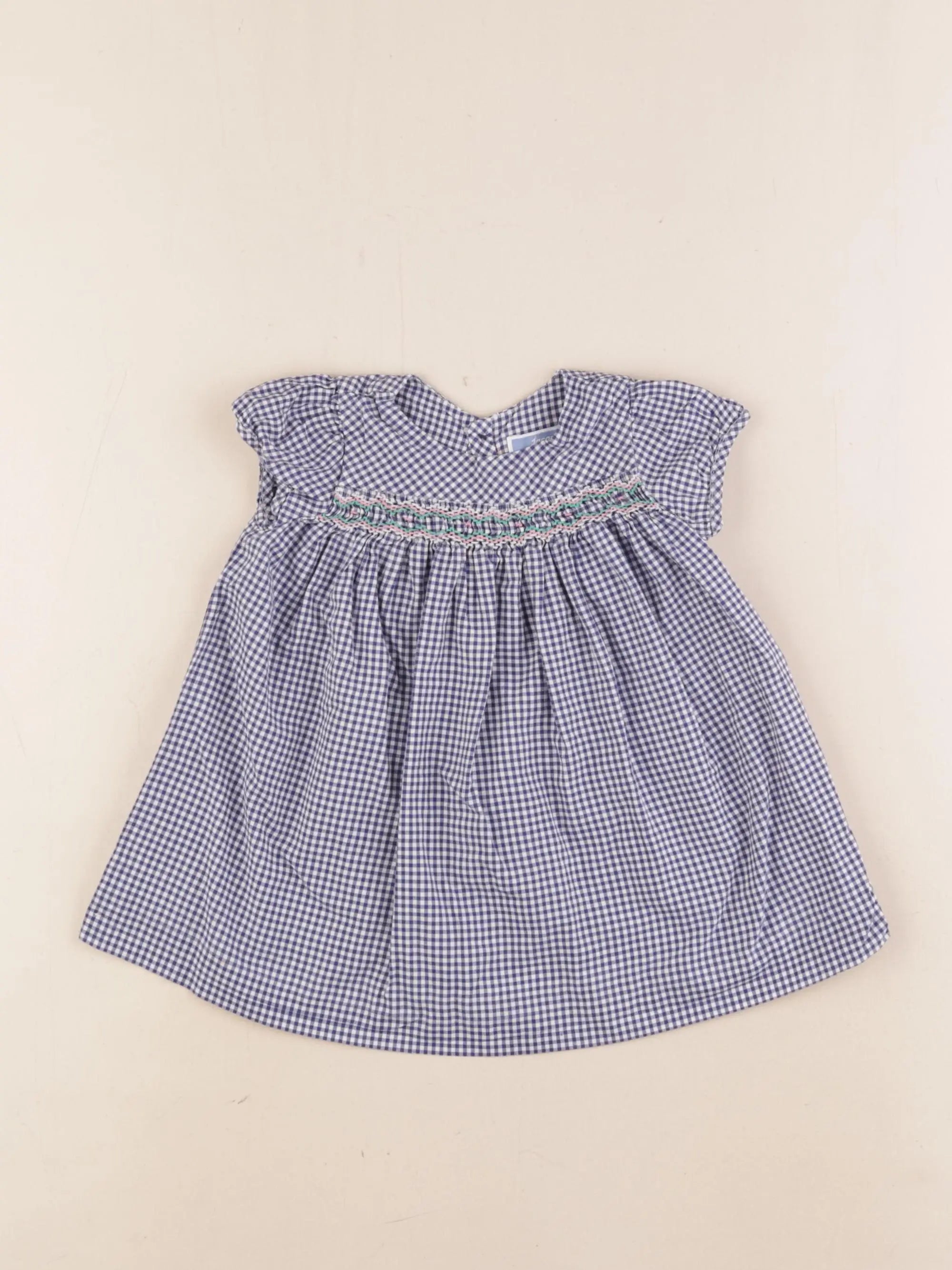 Jacadi - robe bleu, blanc - 6 mois