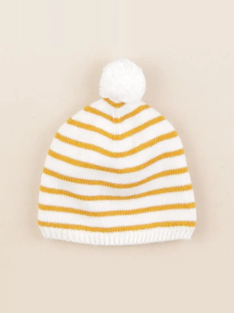 Jacadi - bonnet marron, beige - 1 mois