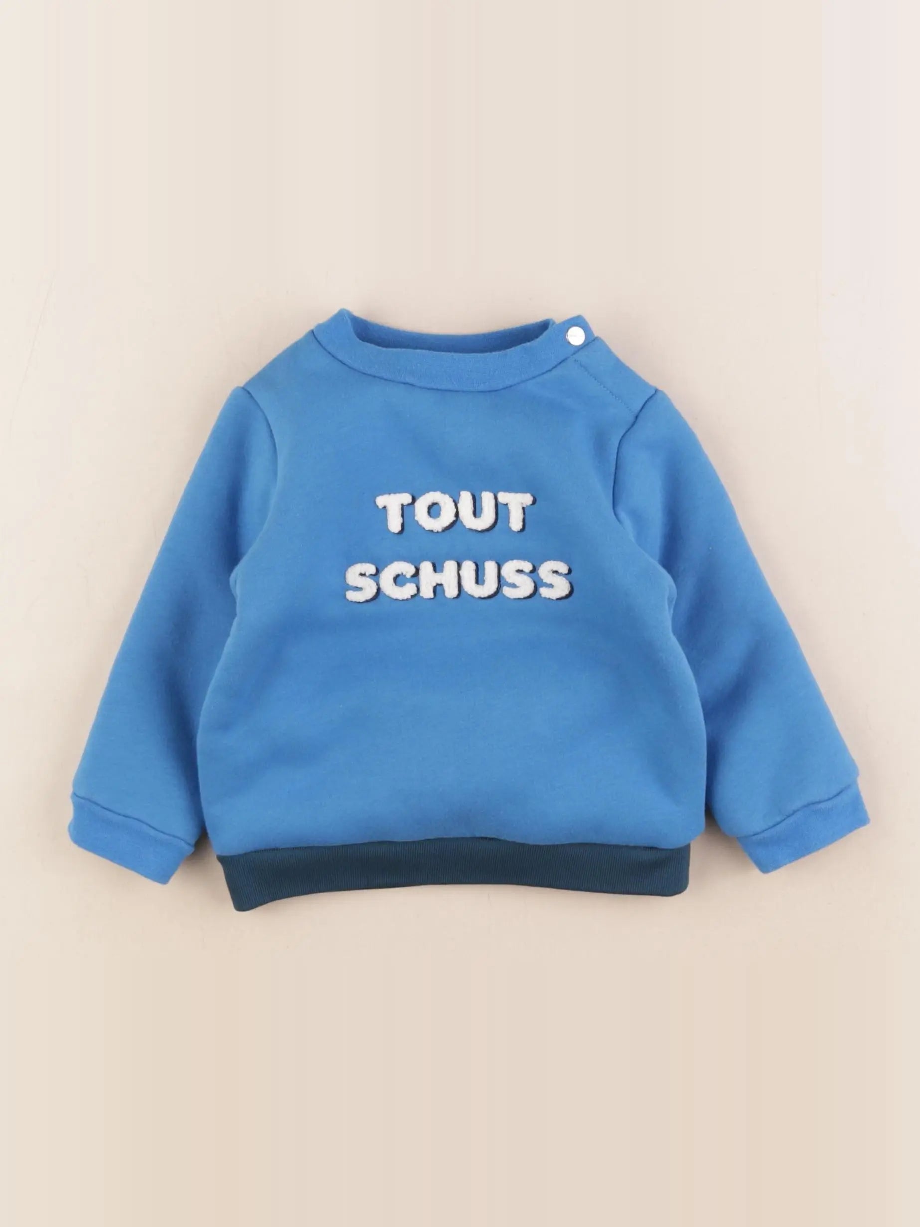 Jacadi - sweat bleu - 12 mois