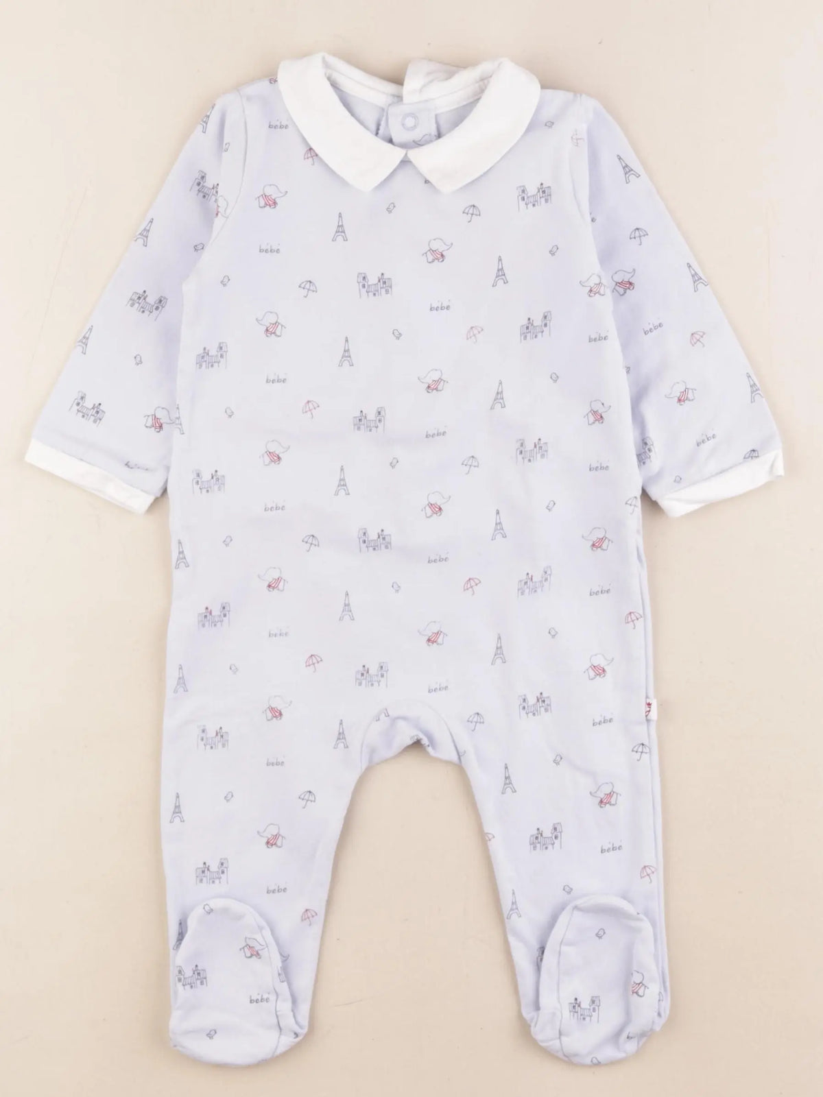 Jacadi - pyjama coton bleu - 12 mois