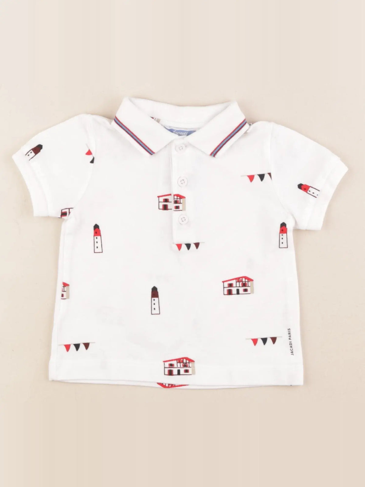 Jacadi - polo blanc - 6 mois