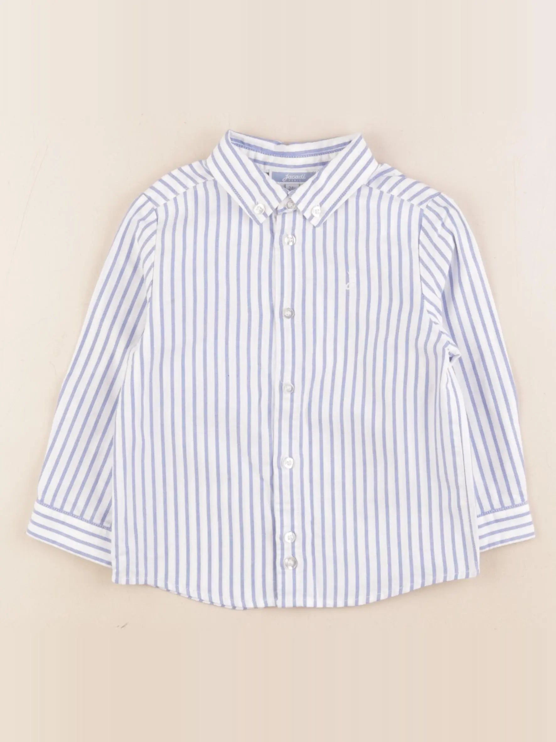 Jacadi - chemise blanc, bleu - 24 mois