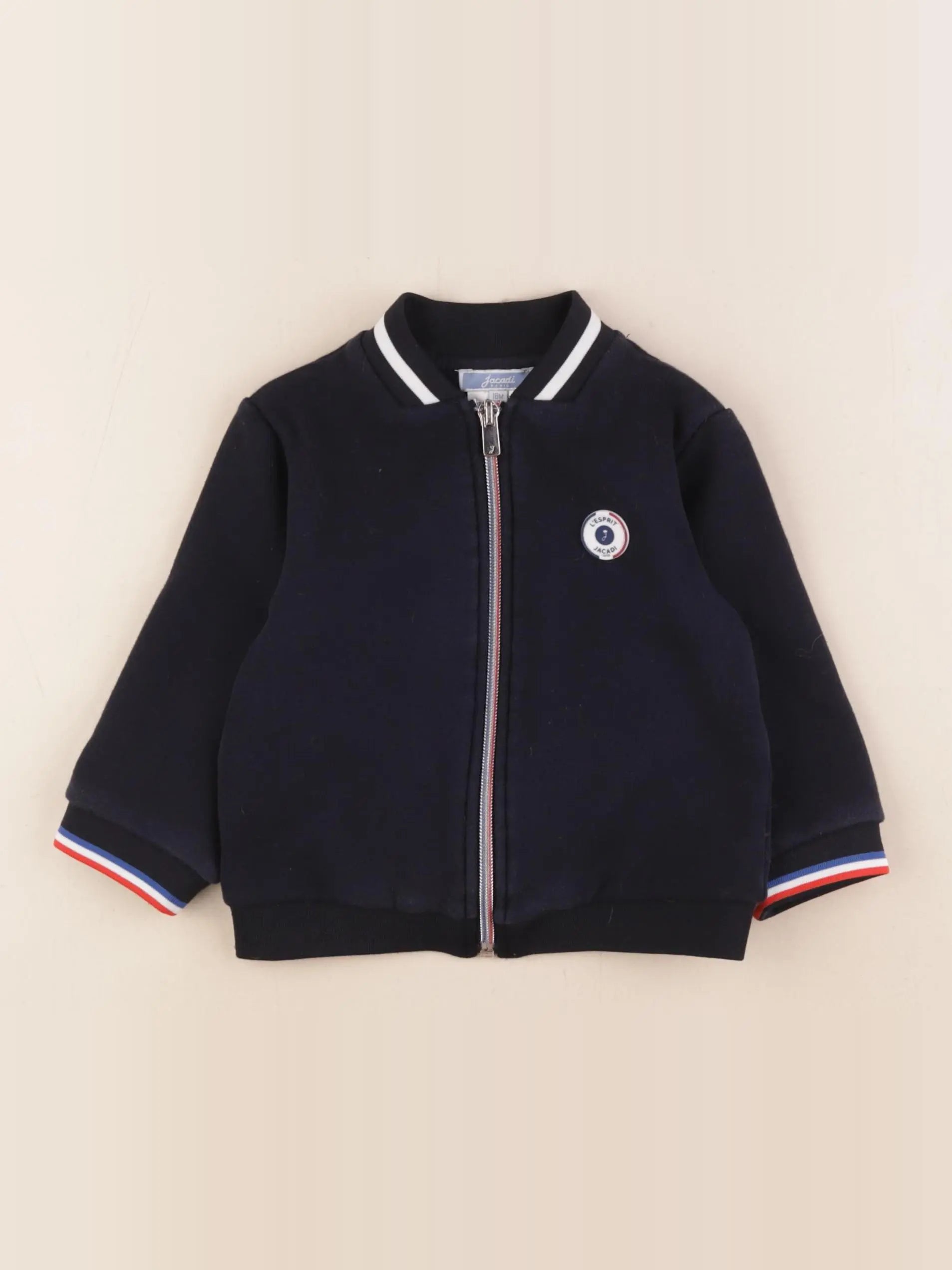 Jacadi - veste doublé bleu - 18 mois