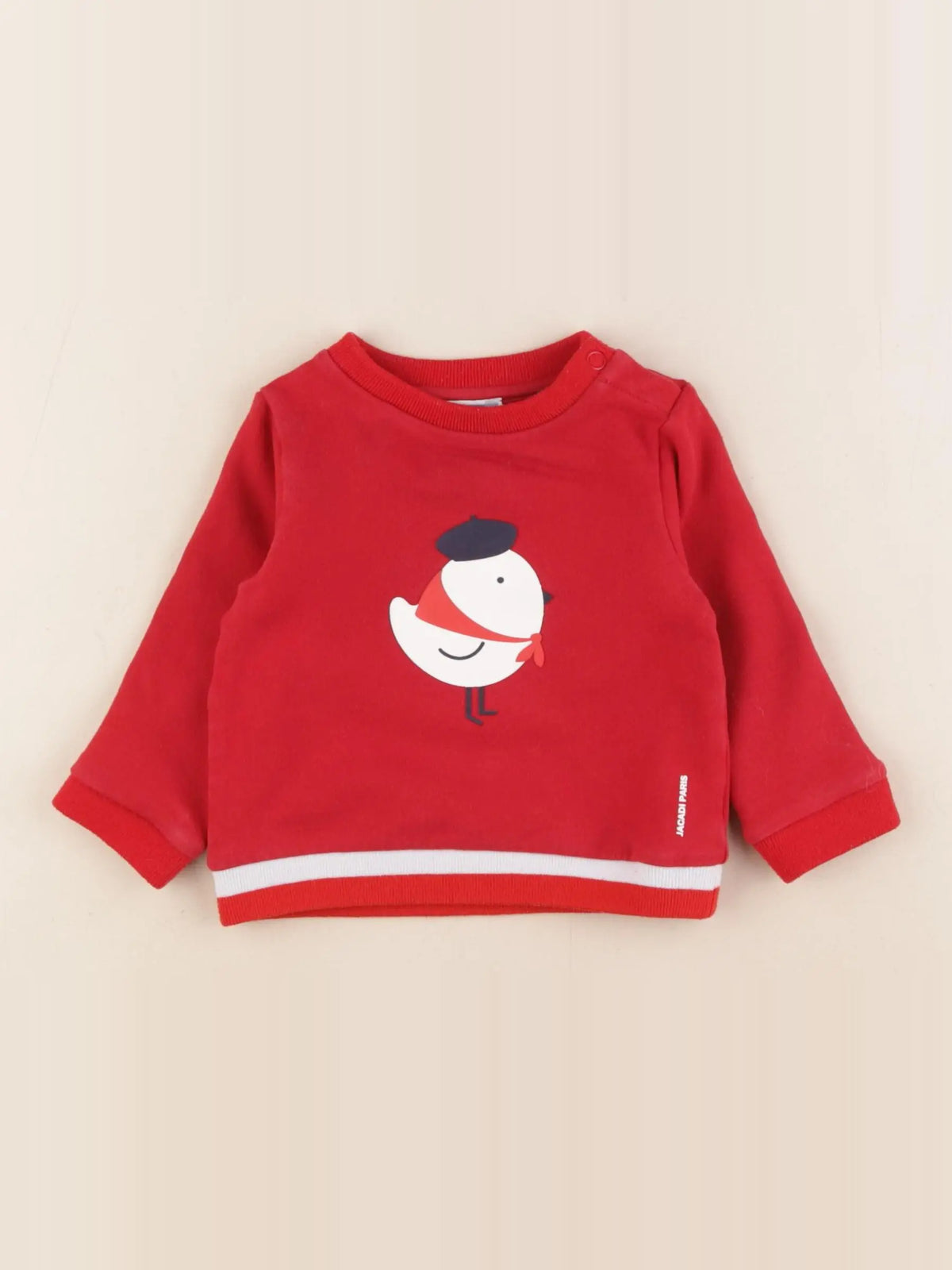 Jacadi - sweat rouge - 12 mois