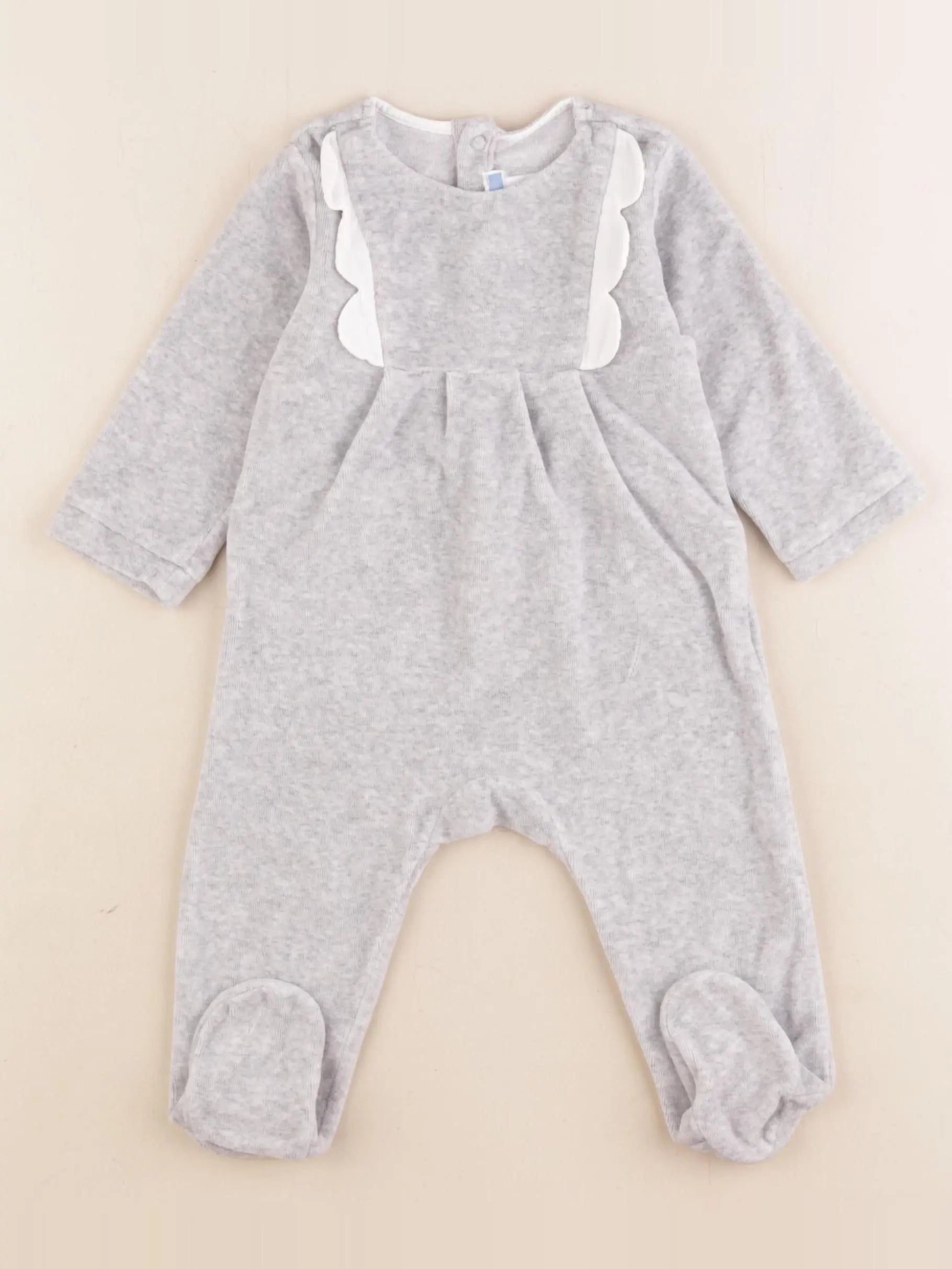Jacadi - pyjama velours gris - 12 mois