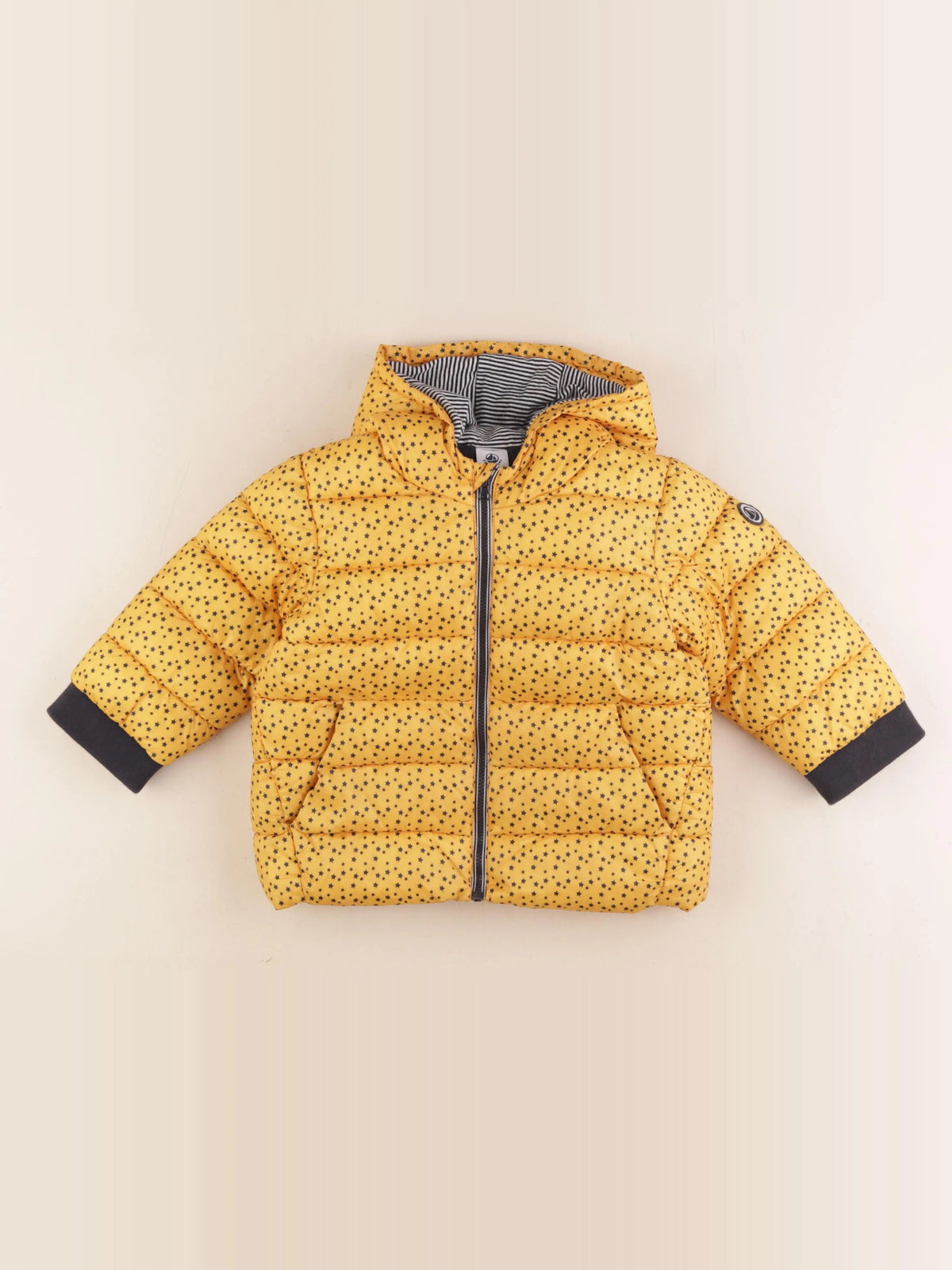 Petit Bateau - doudoune jaune, bleu - 24 mois