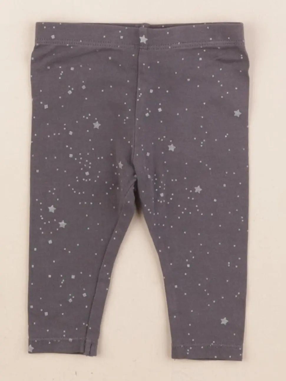 Vertbaudet - legging argent, taupe - 6 mois
