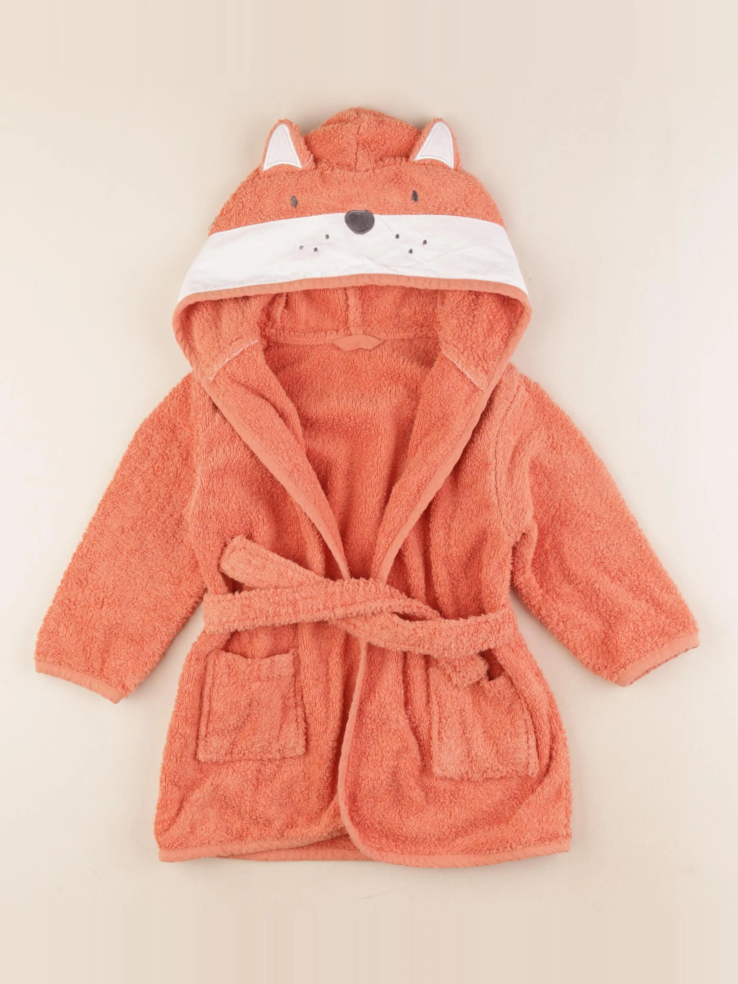 Vertbaudet - peignoir orange - 3 ans