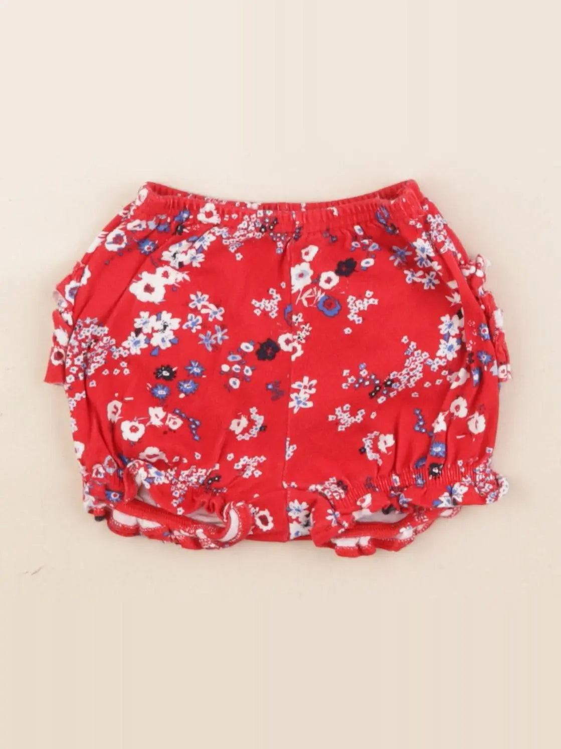 Petit Bateau - bloomer volants au dos rouge - 3 mois